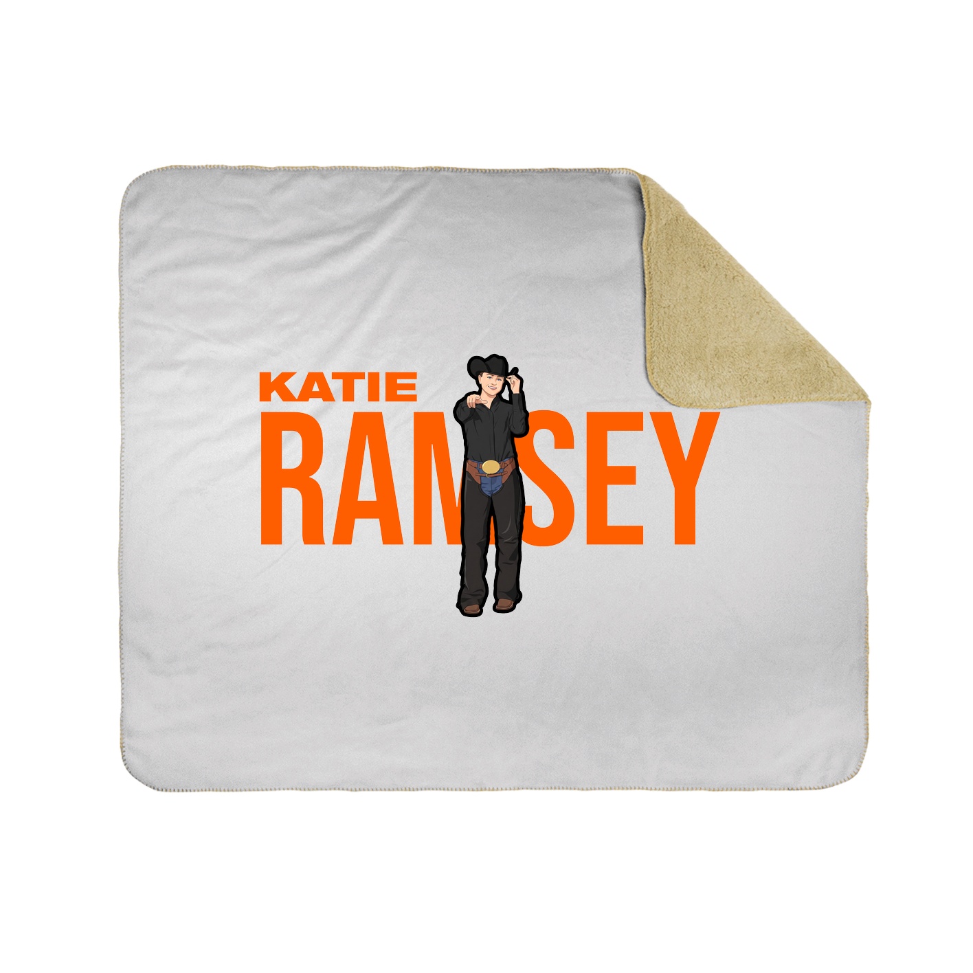 Throw Blanket — Player Name in White