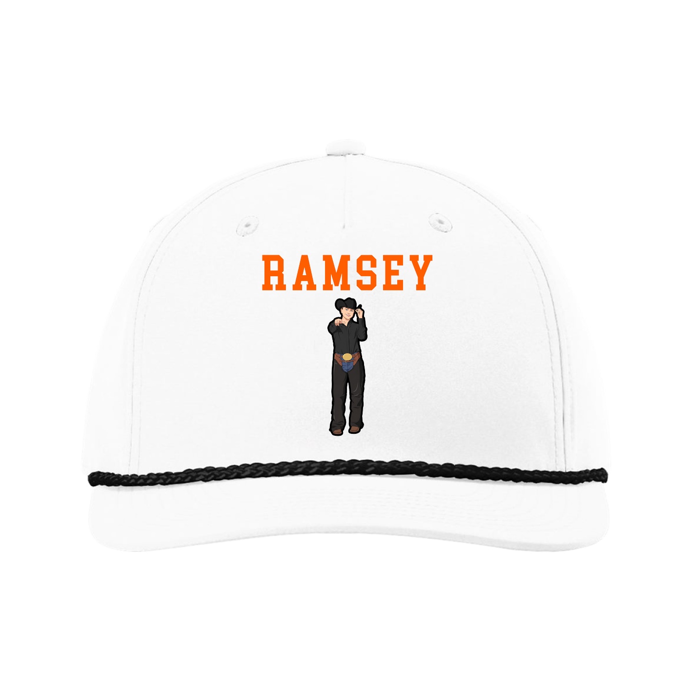 Five-Panel Classic Rope Cap — Shirsey in White