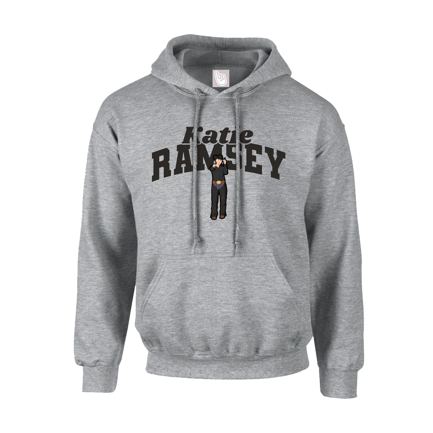 Youth Hoodie — Signature Arch in Grey