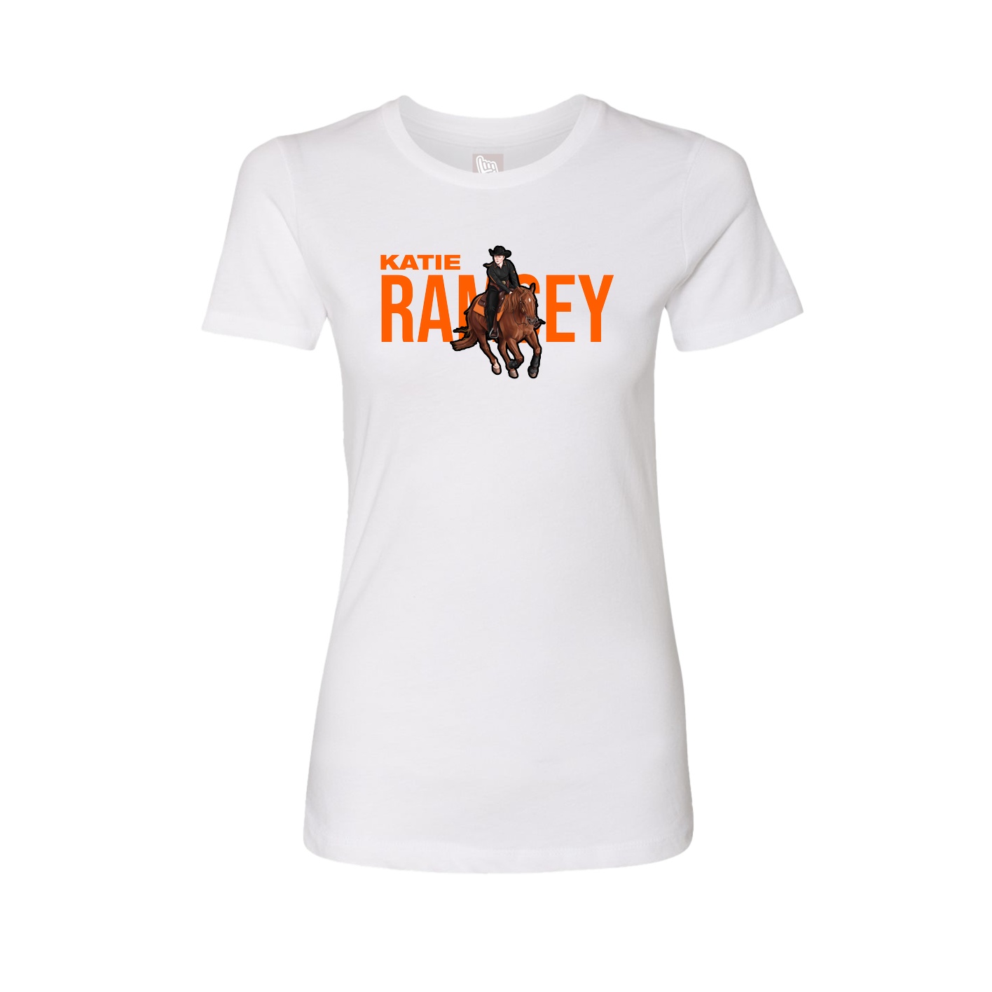 Fitted Women's Tee — Player Name in White