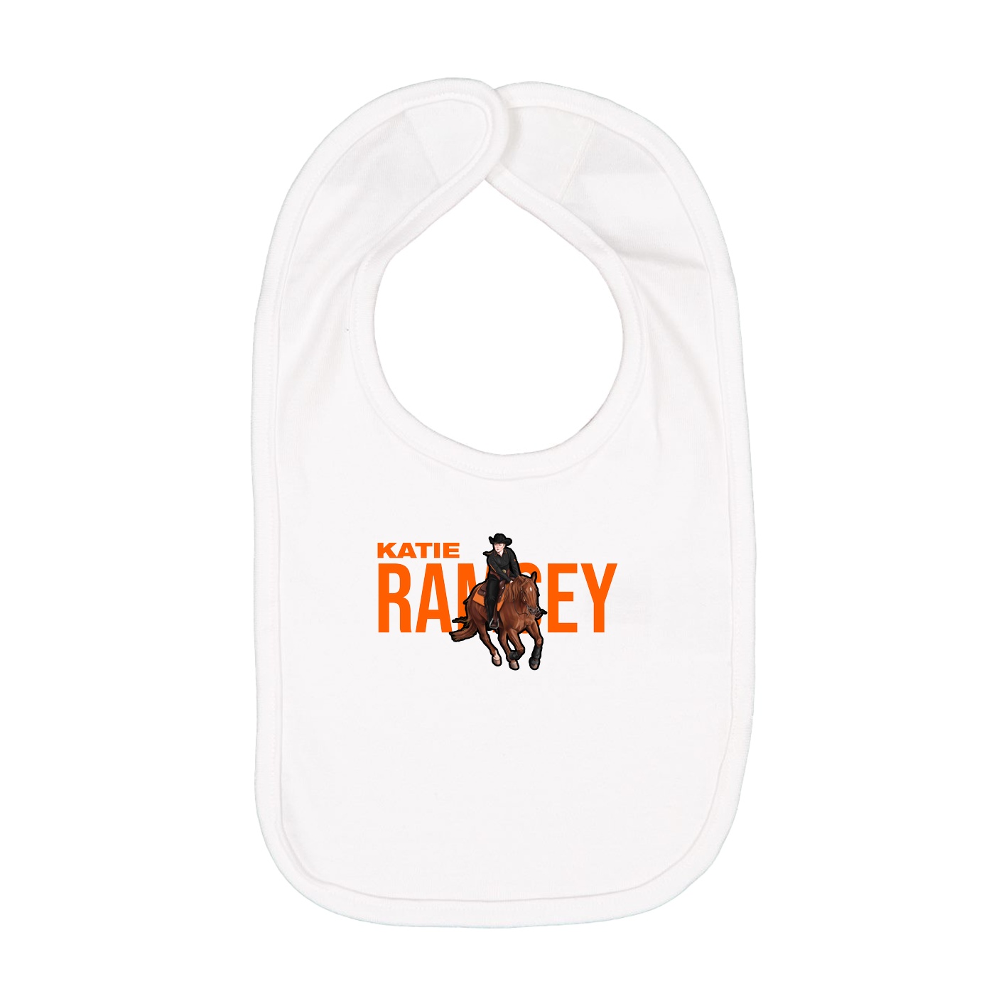 Infant Bib — Player Name in White