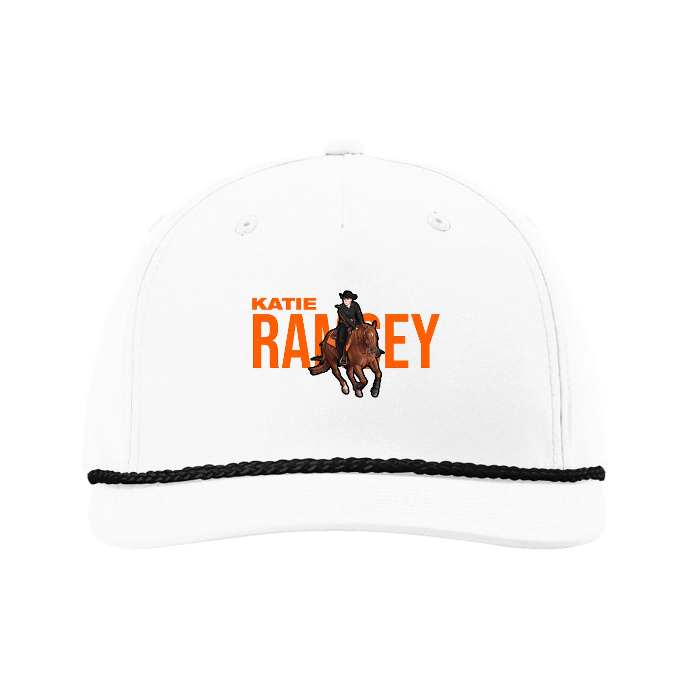 Five-Panel Classic Rope Cap — Player Name in White