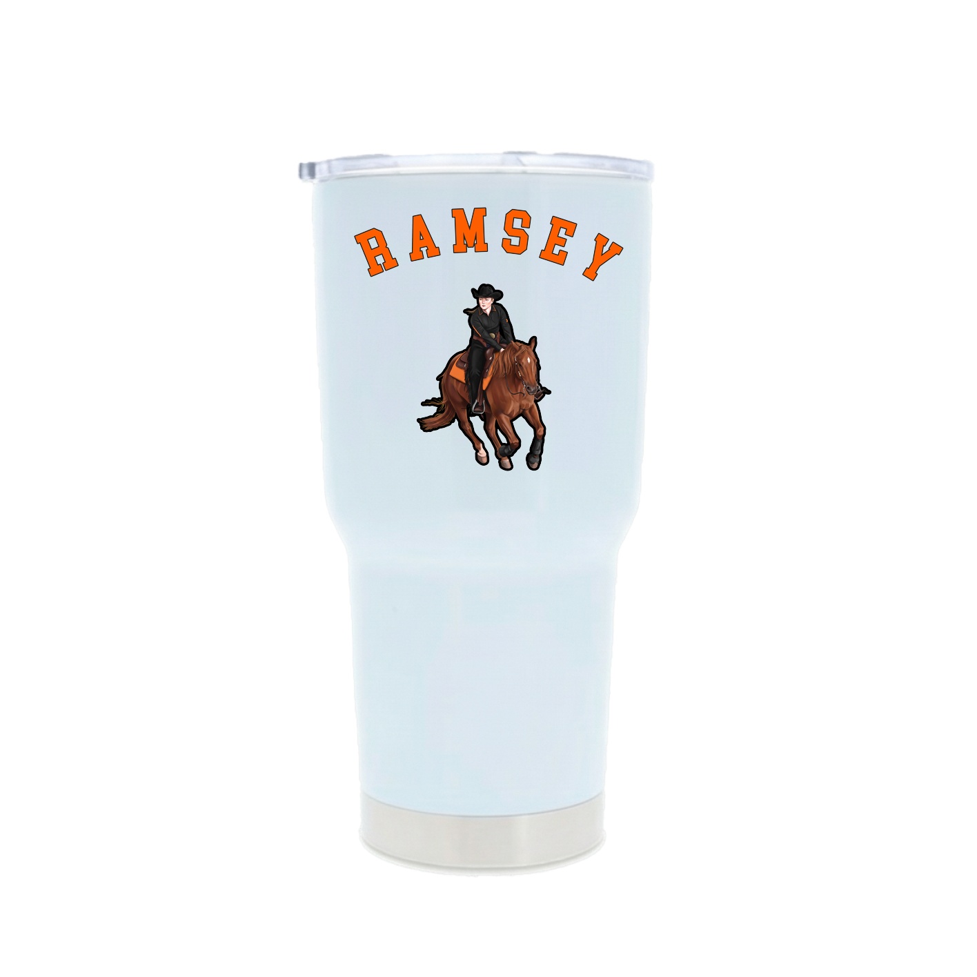 30oz Stainless Steel Tumbler — Shirsey Arch in White