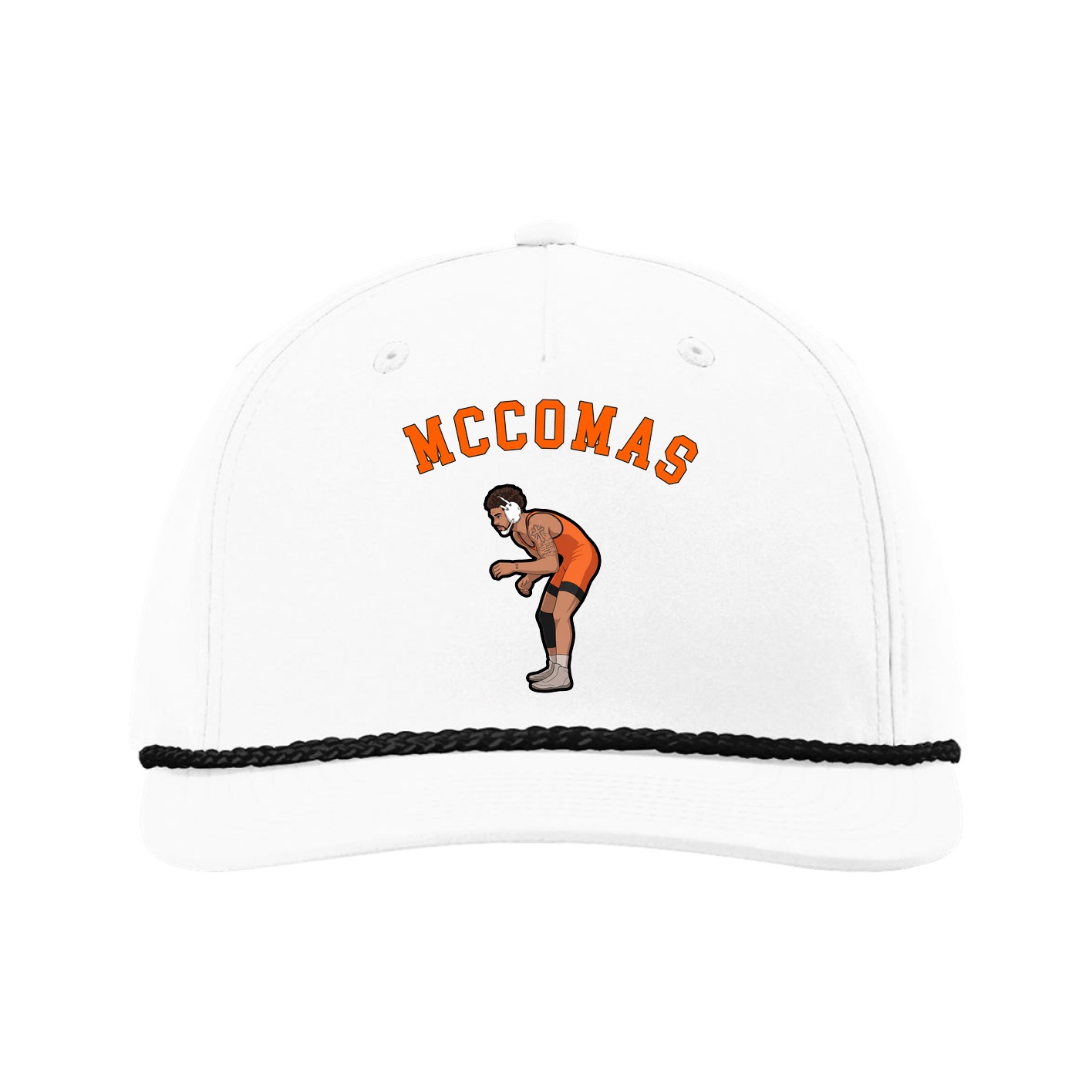 Five-Panel Classic Rope Cap — Shirsey Arch in White