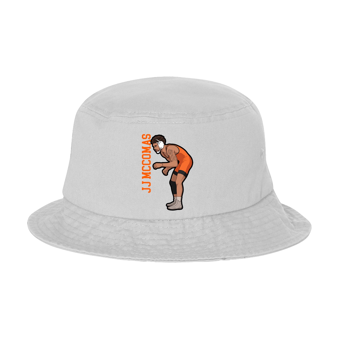 Bucket Cap — Name Vertical in White