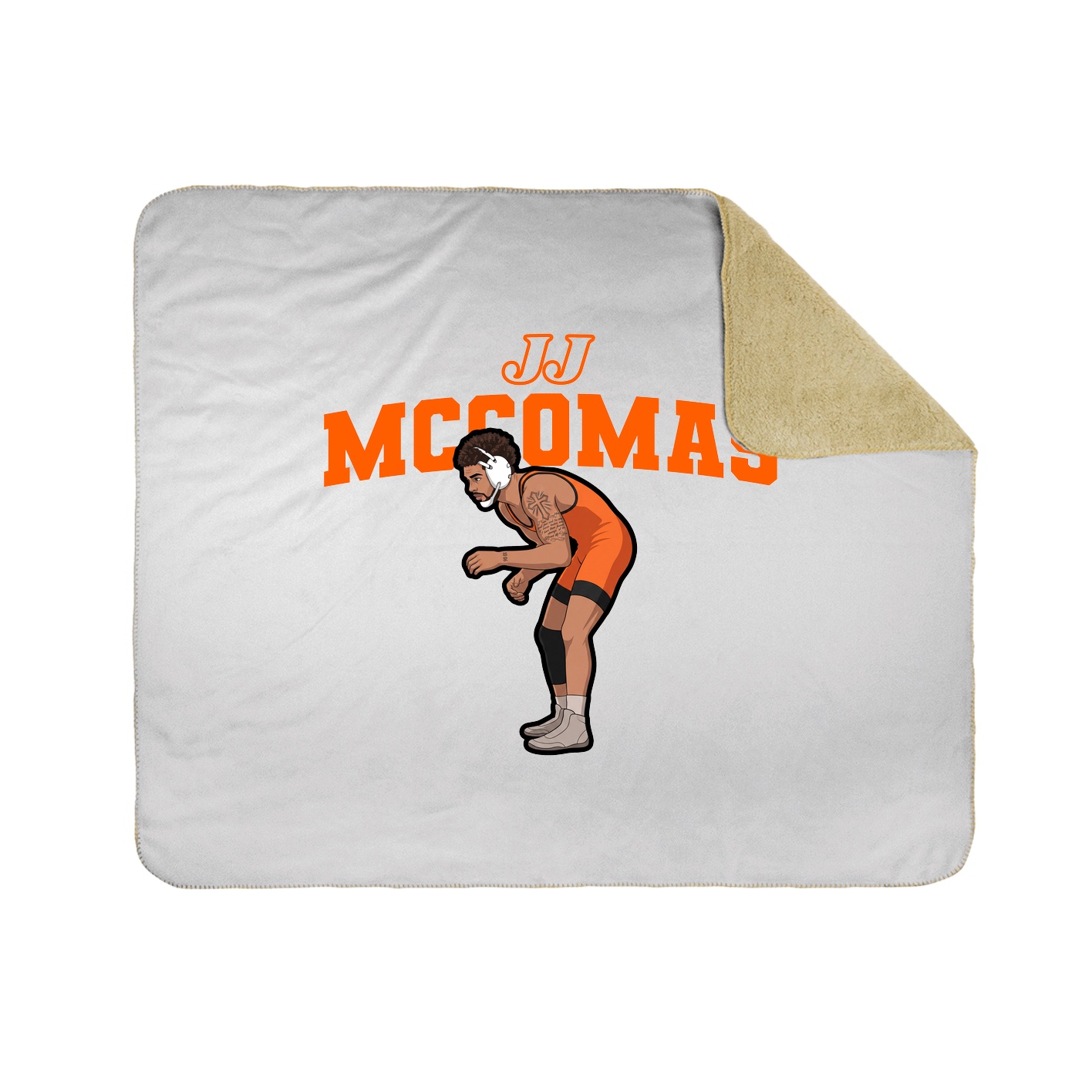 Throw Blanket — Name Arch in White