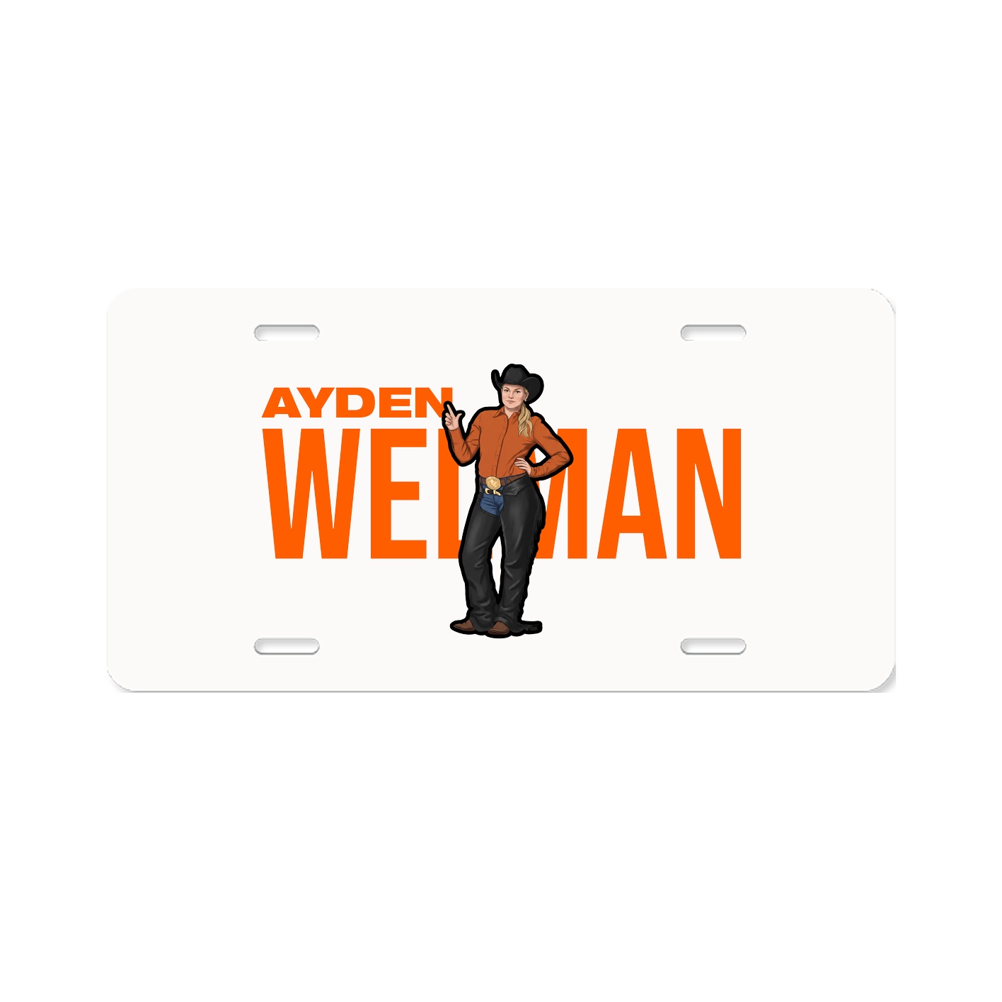 License Plate — Player Name in Classic