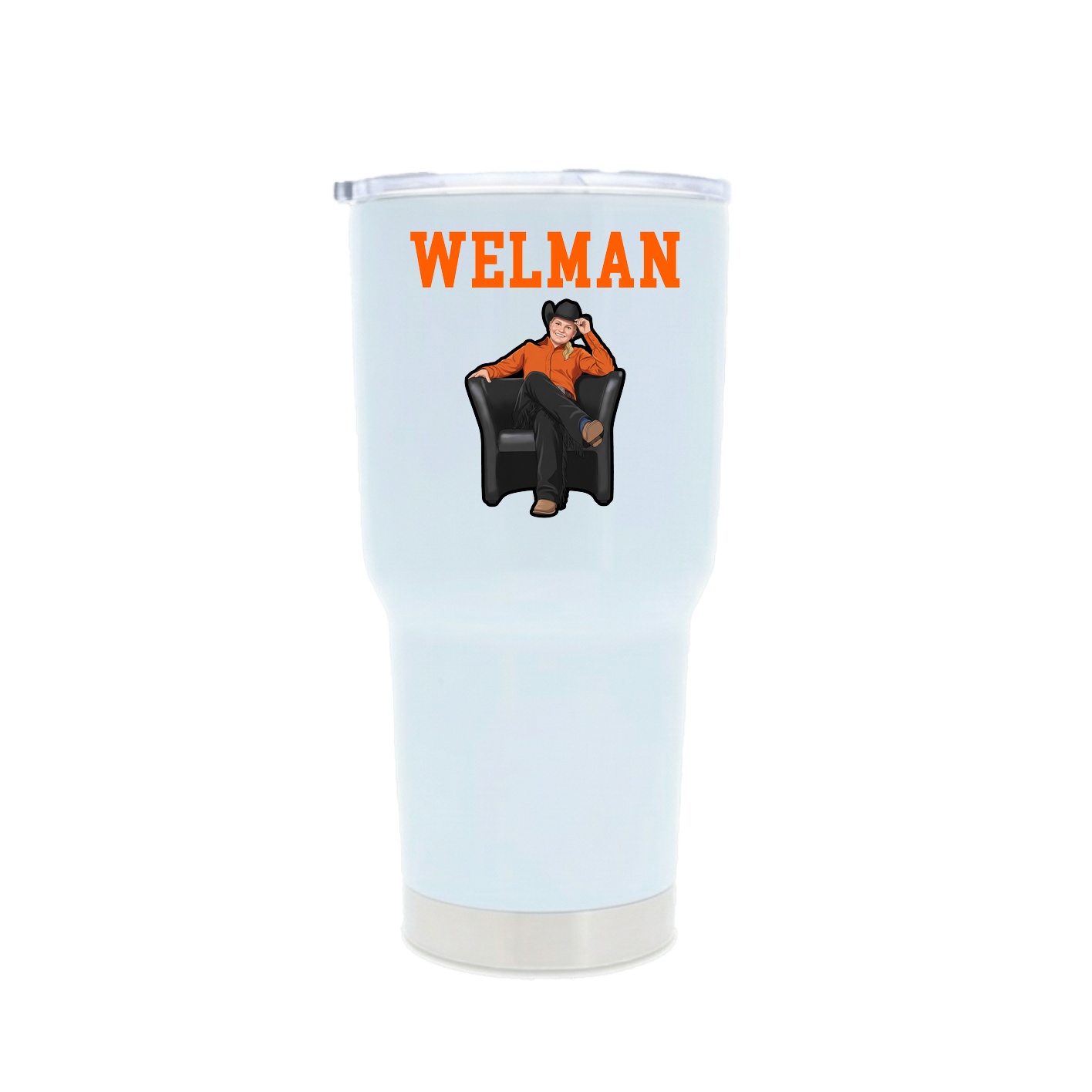 30oz Stainless Steel Tumbler — Shirsey in White