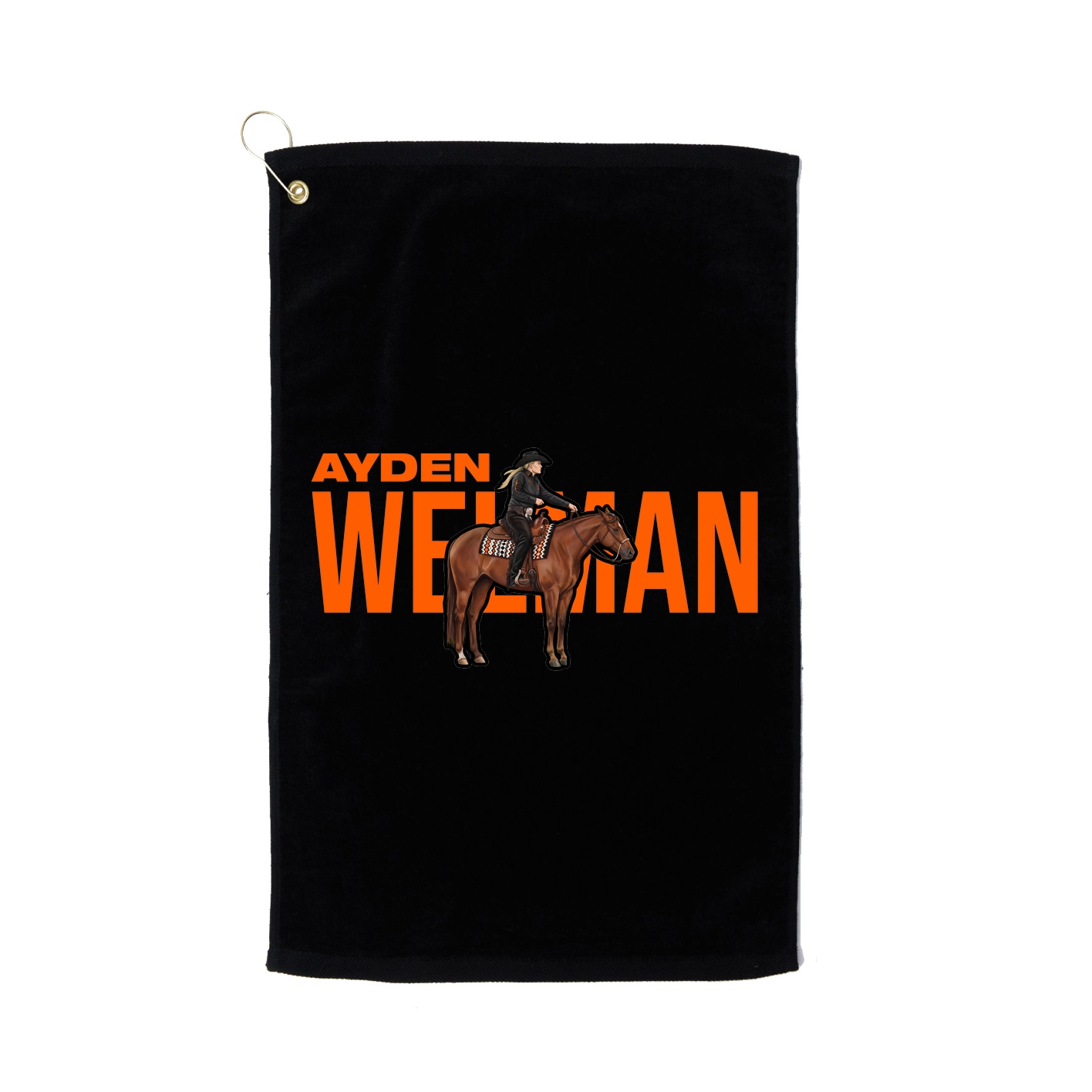 Golf Towel — Player Name in Black