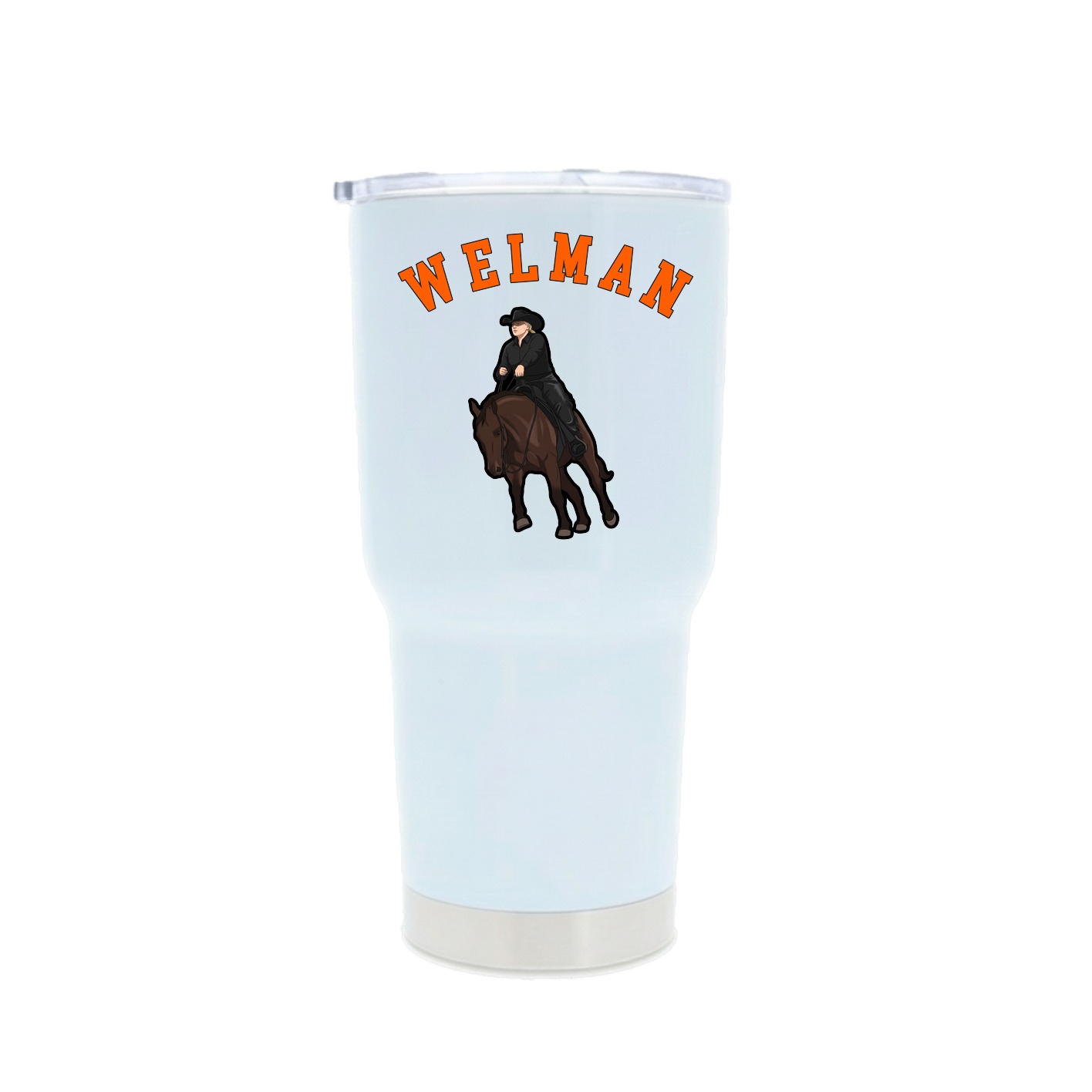 30oz Stainless Steel Tumbler — Shirsey Arch in White