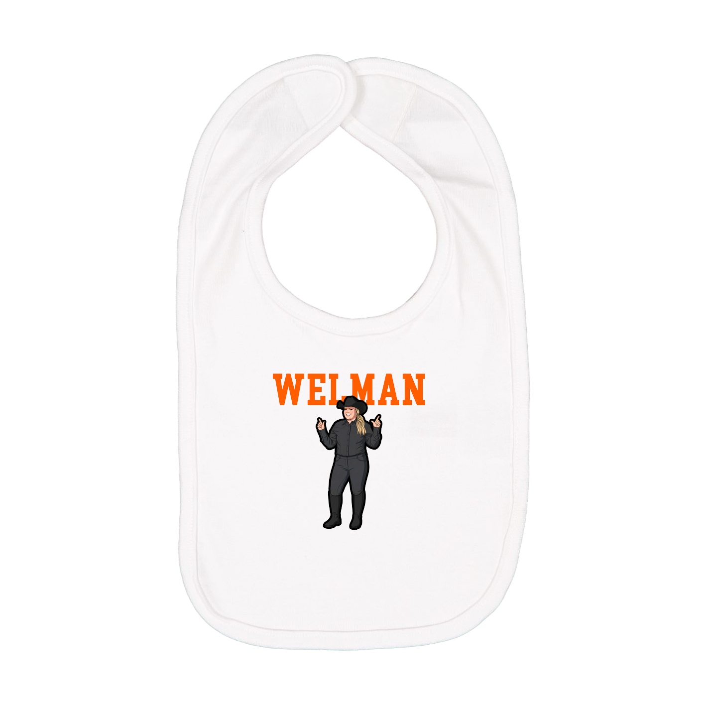Infant Bib — Shirsey in White