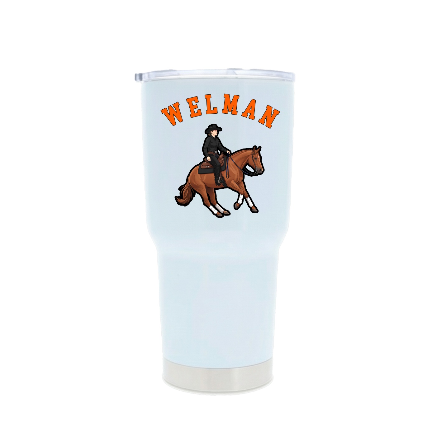 30oz Stainless Steel Tumbler — Shirsey Arch in White