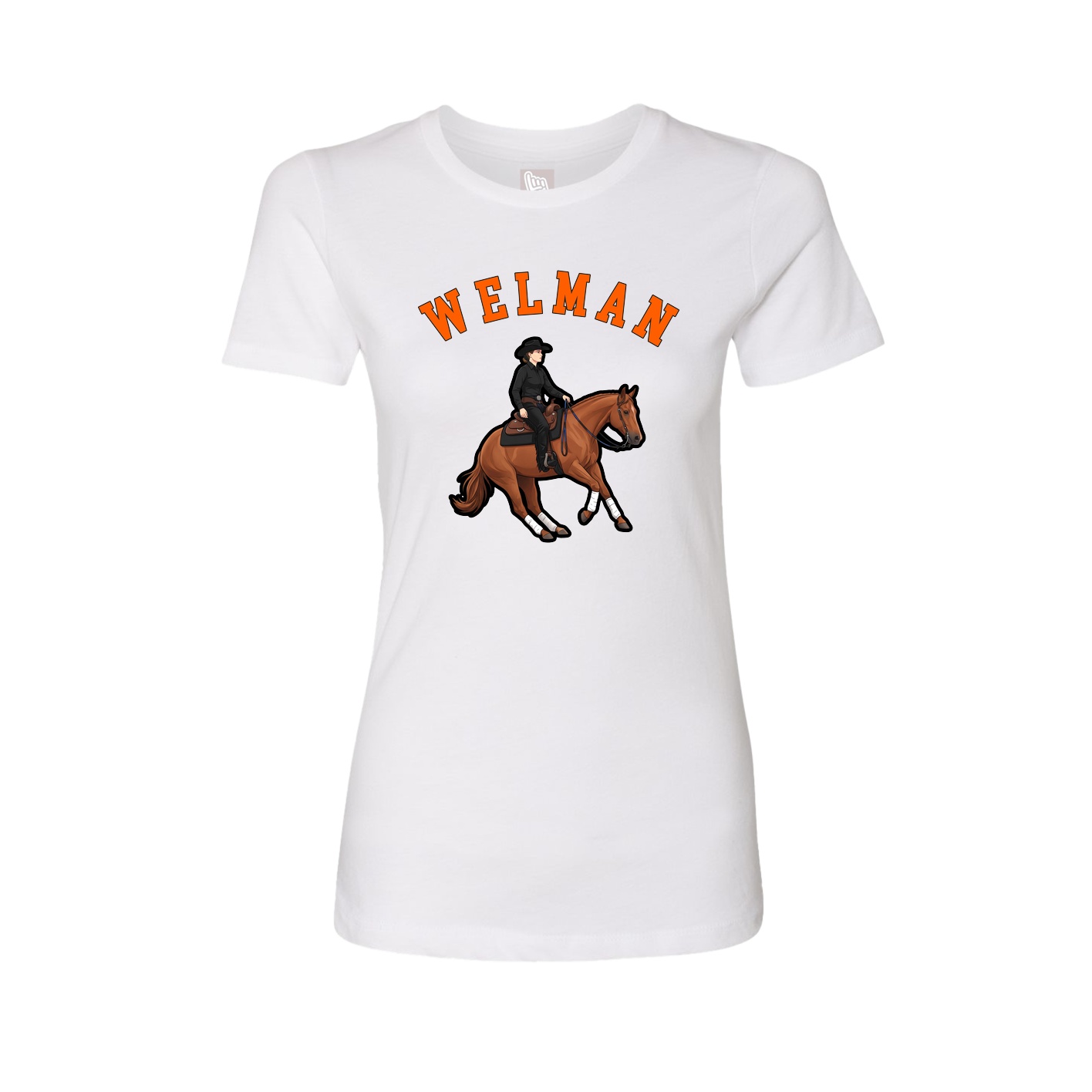 Fitted Women's Tee — Shirsey Arch in White