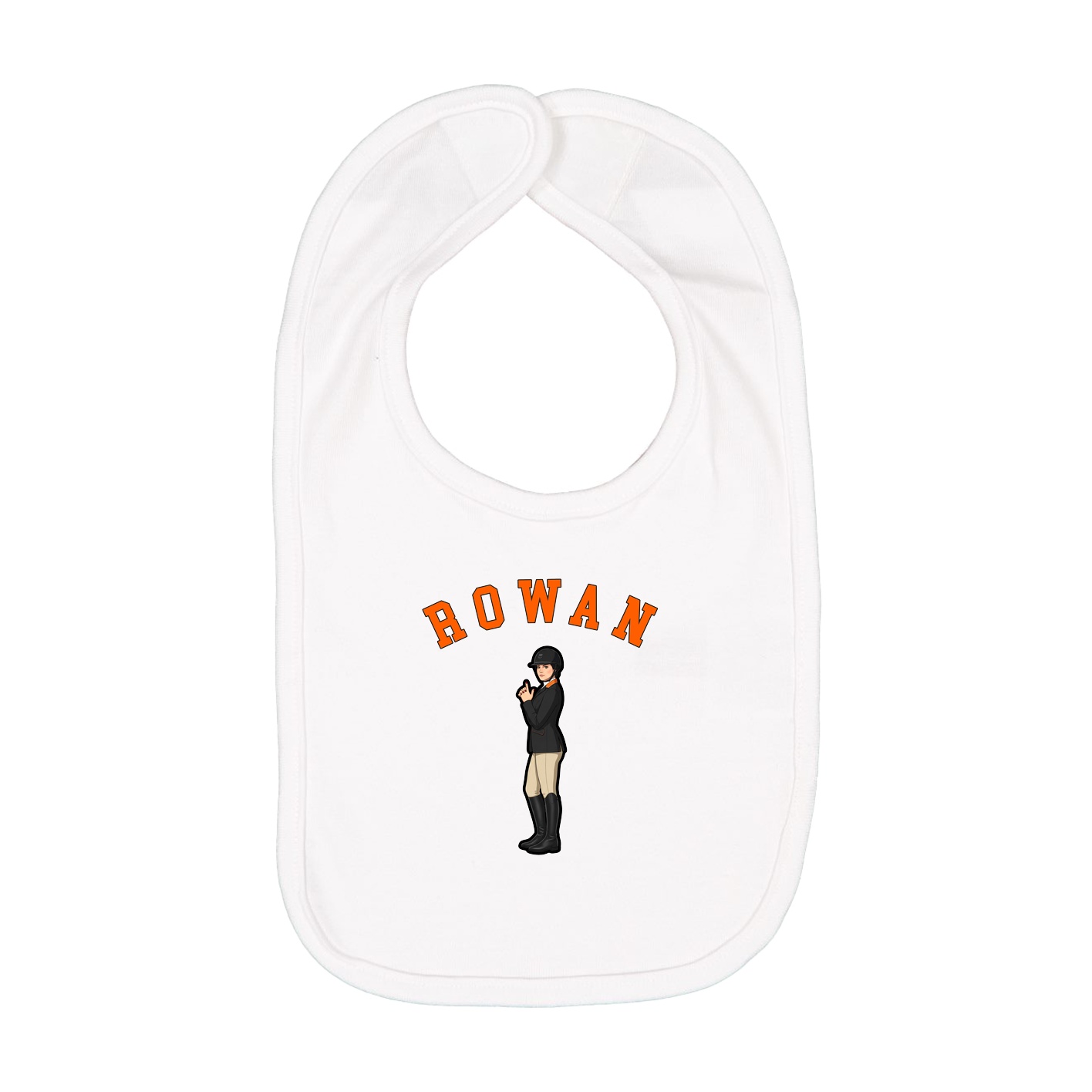 Infant Bib — Shirsey Arch in White
