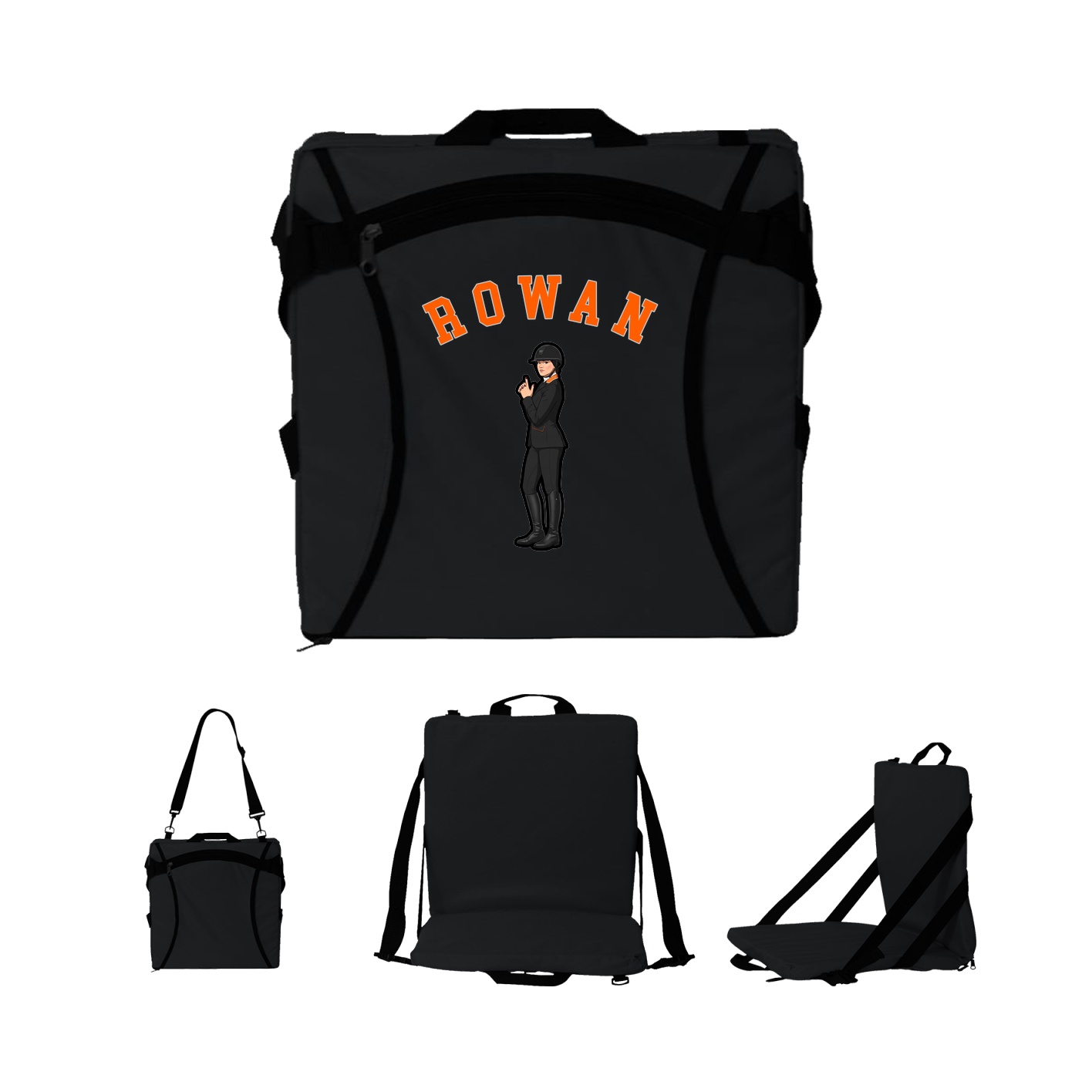 Folding Stadium Seat — Shirsey Arch in Black