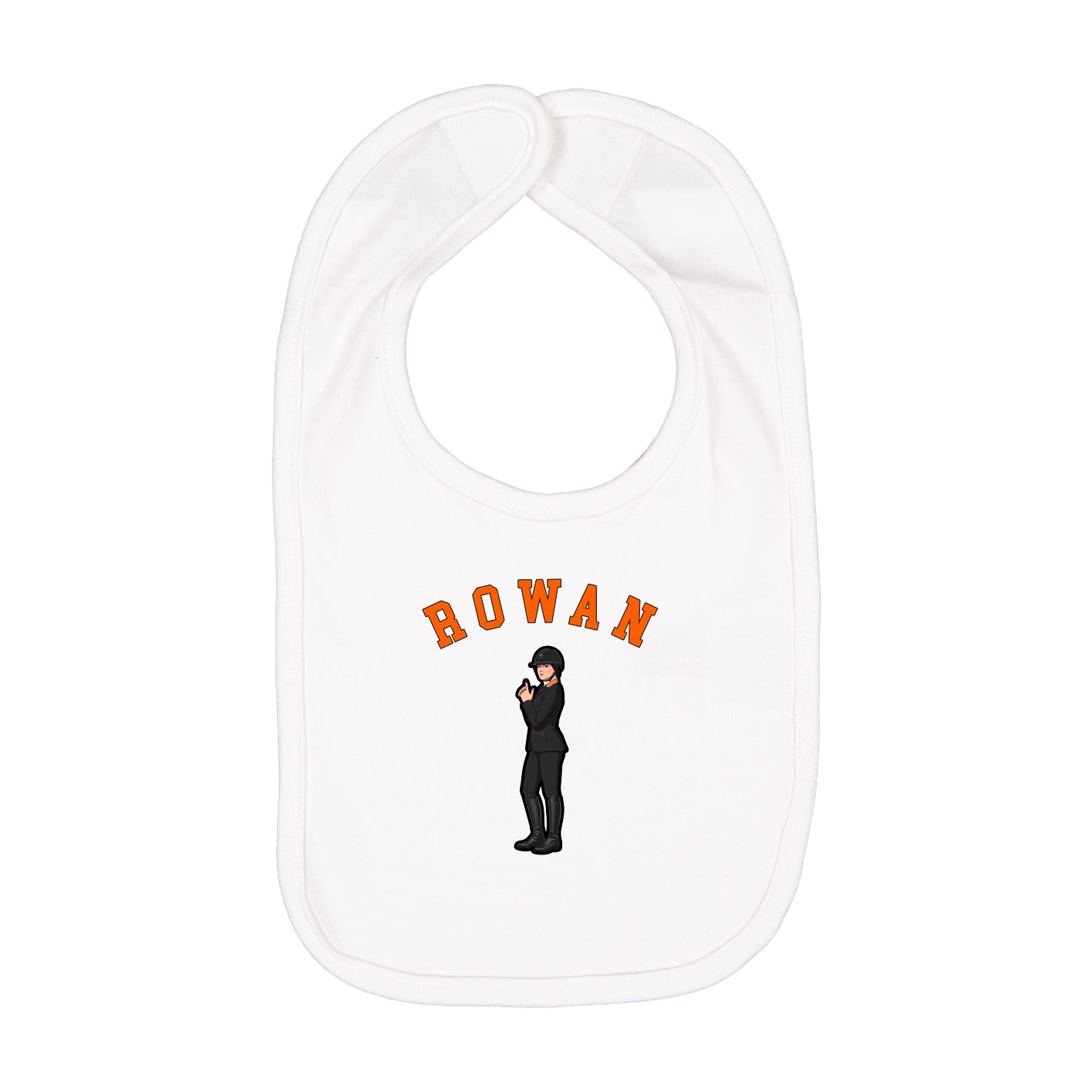 Infant Bib — Shirsey Arch in White