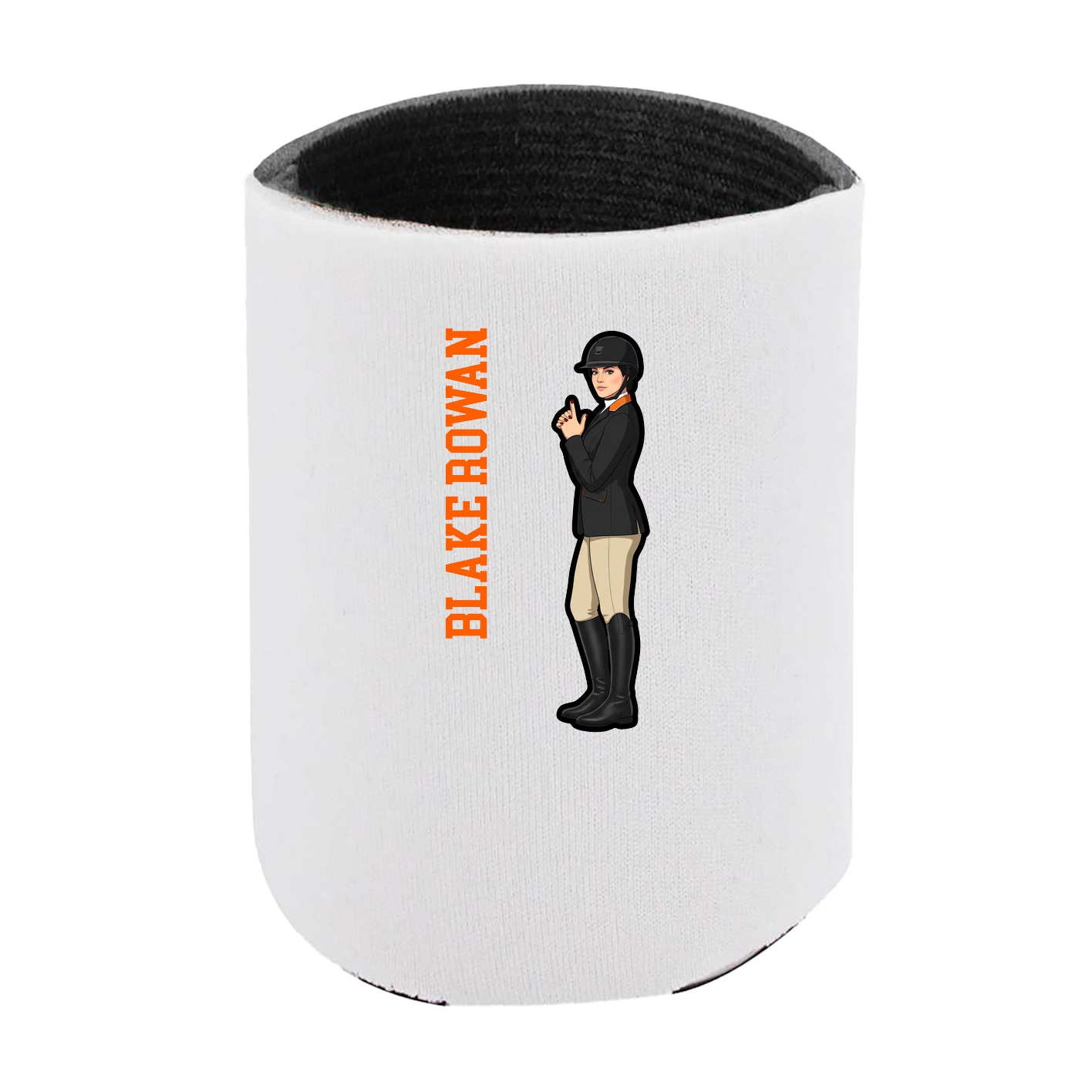 Can Holder — Name Vertical in White