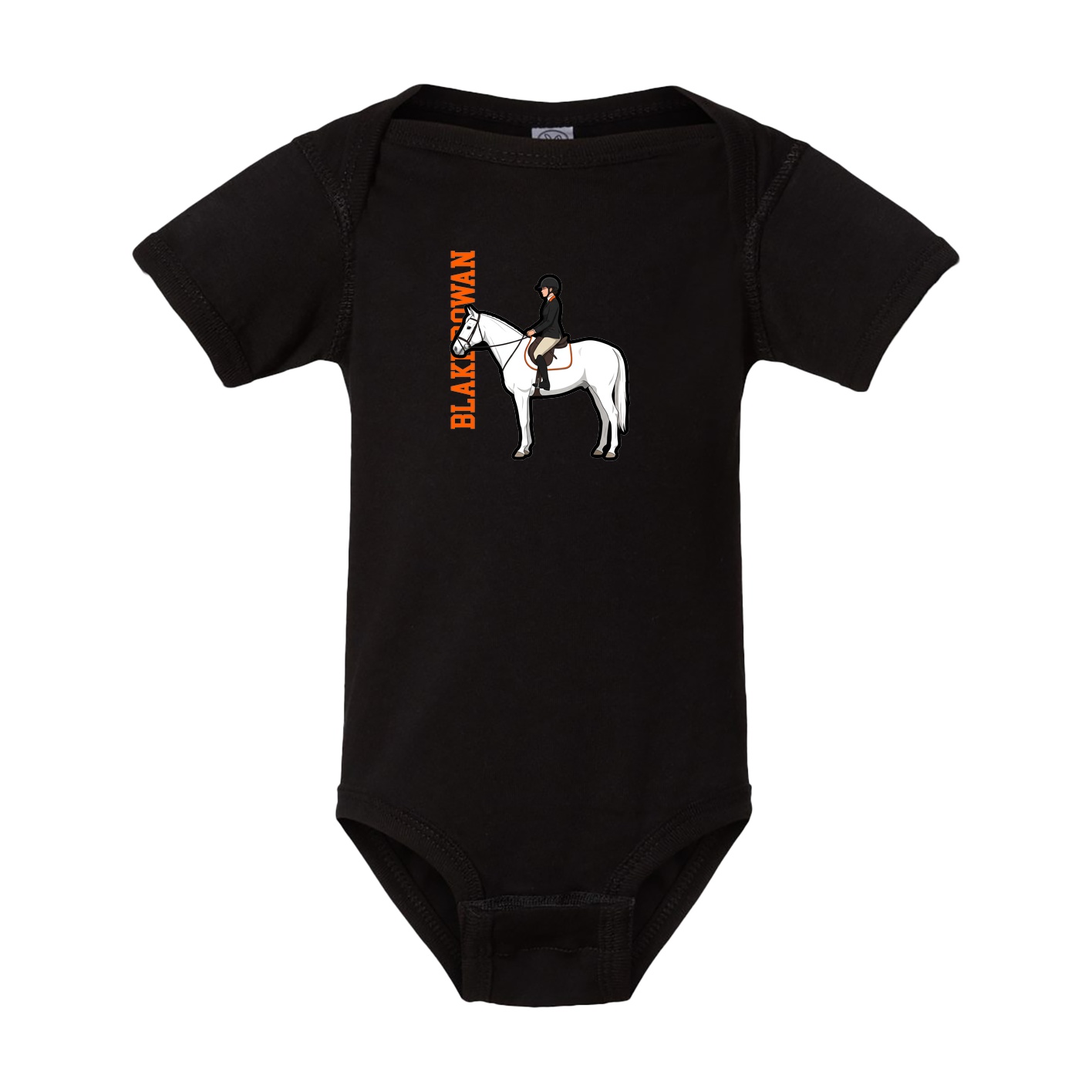 Baby Onesie — Name Vertical in Black