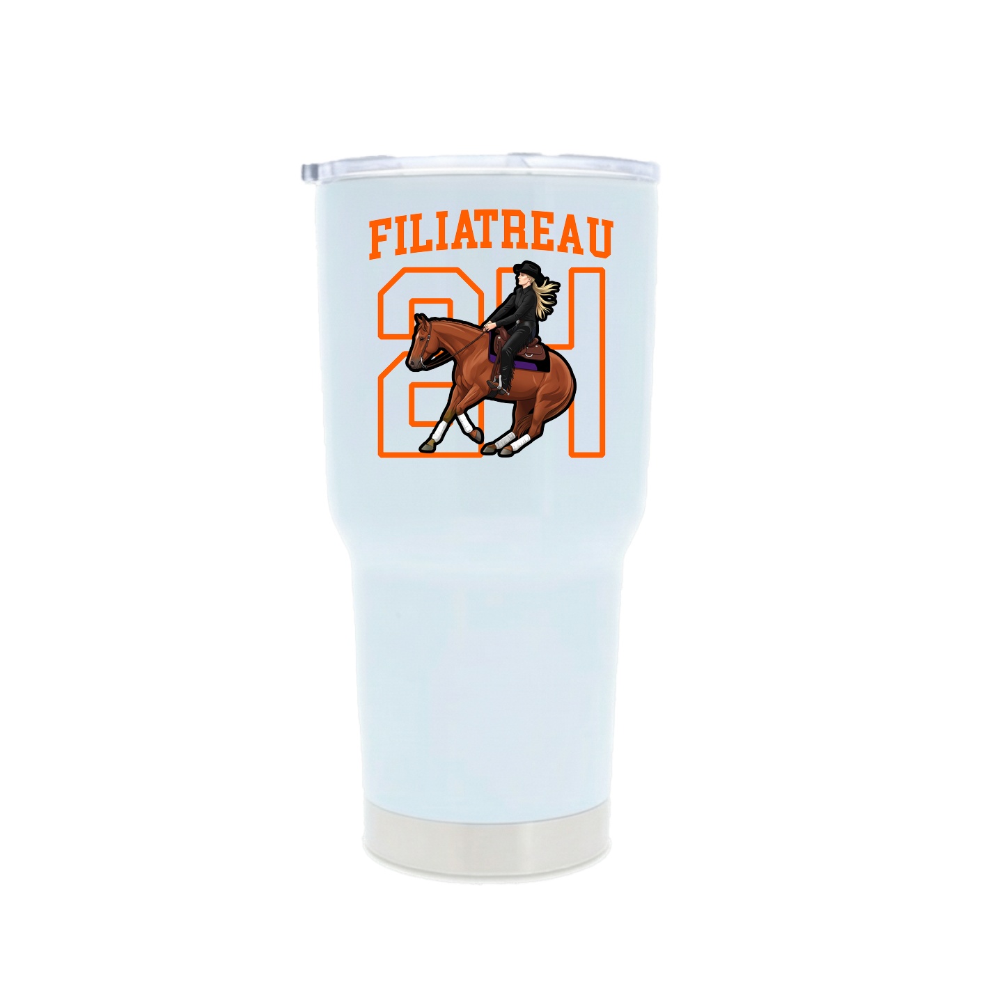 30oz Stainless Steel Tumbler — Shirsey in White
