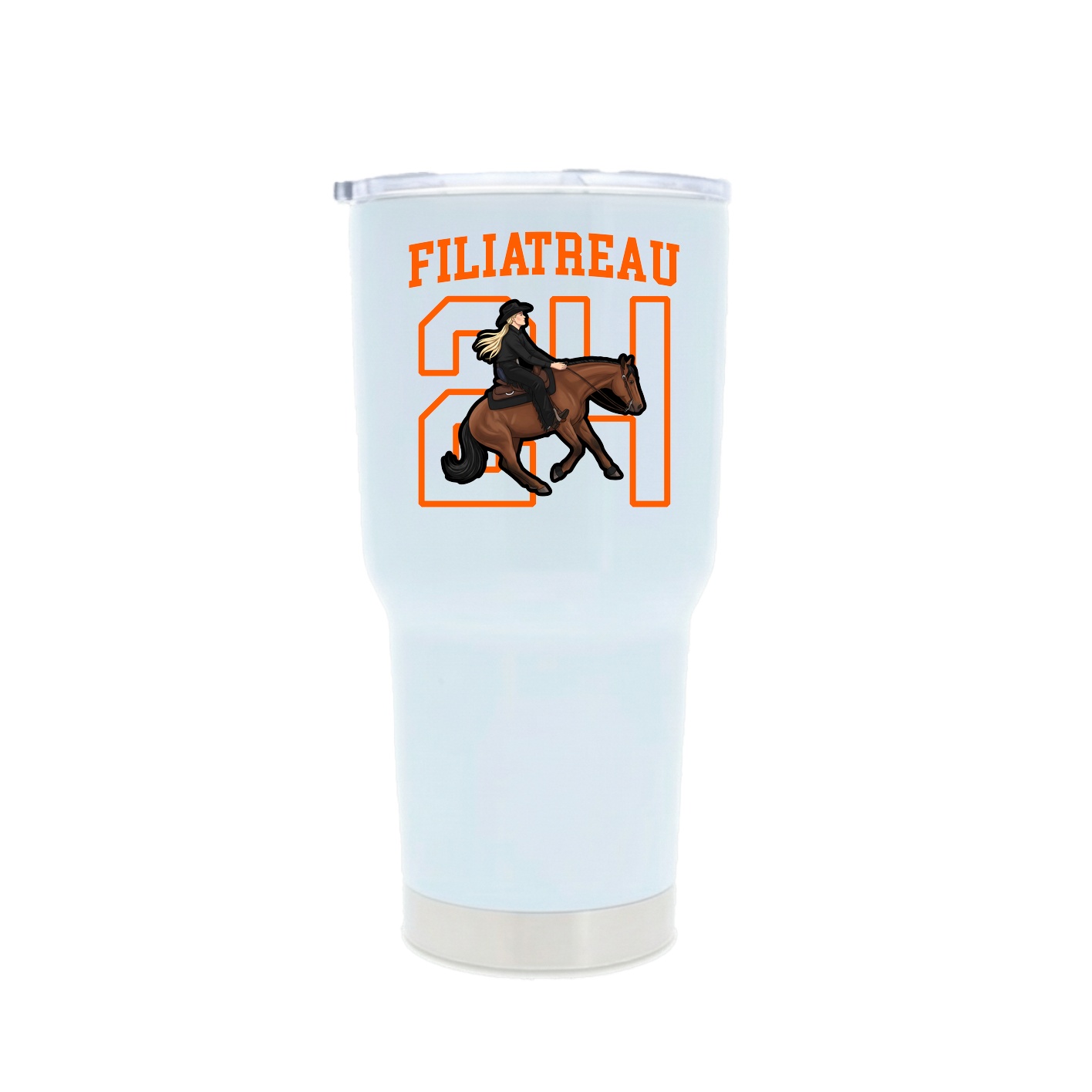 30oz Stainless Steel Tumbler — Shirsey in White