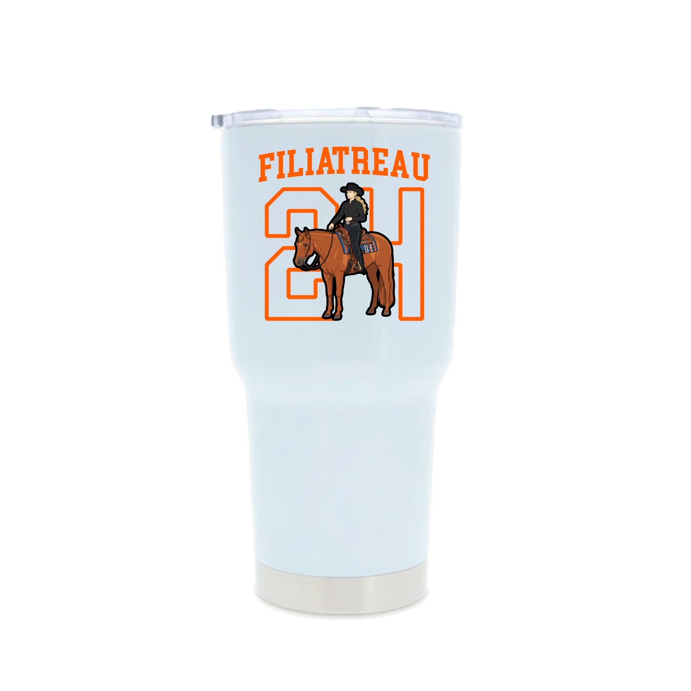 30oz Stainless Steel Tumbler — Shirsey in White