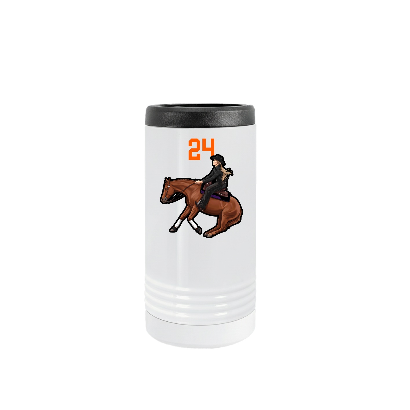 Slim Beverage Holder — Number Top in White