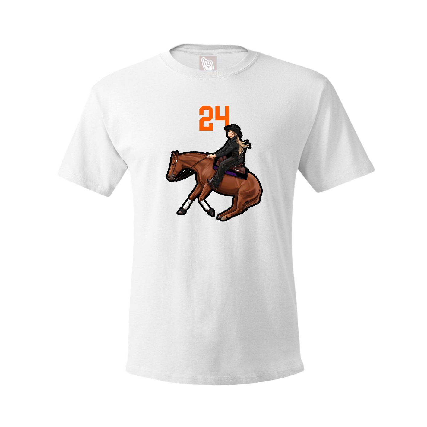 Youth Tee — Number Top in White