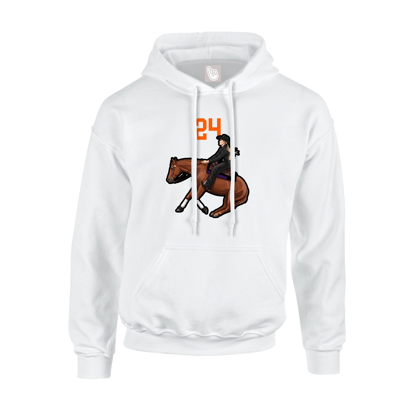 Hoodie — Number Top in White