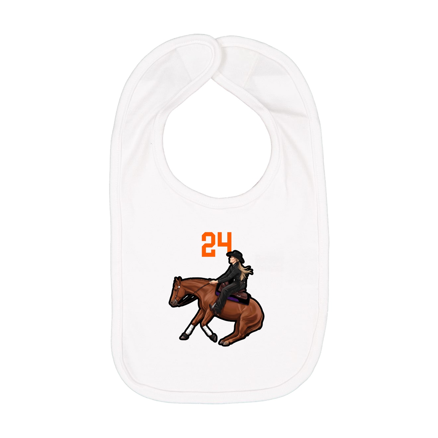 Infant Bib — Number Top in White