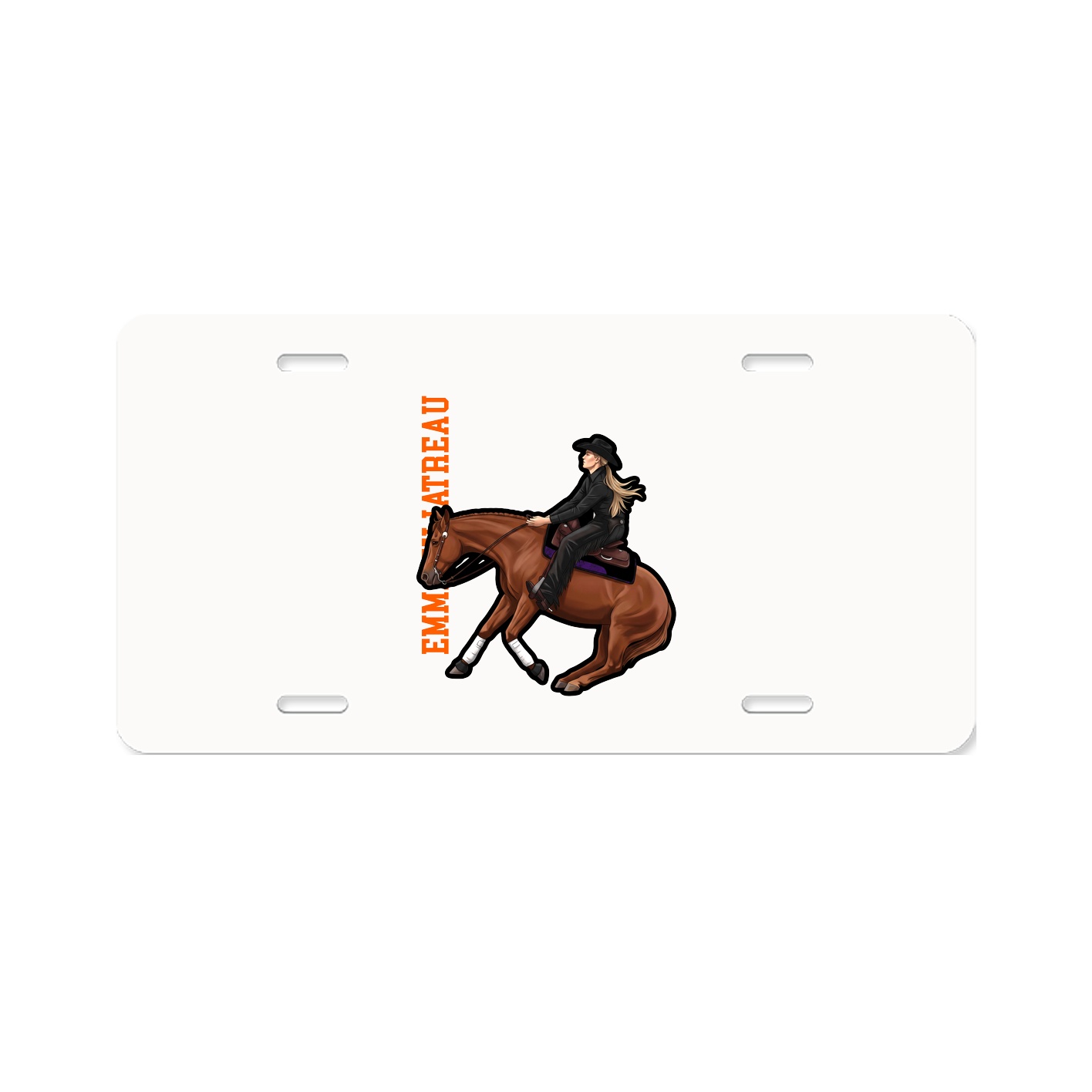License Plate — Name Vertical in Classic