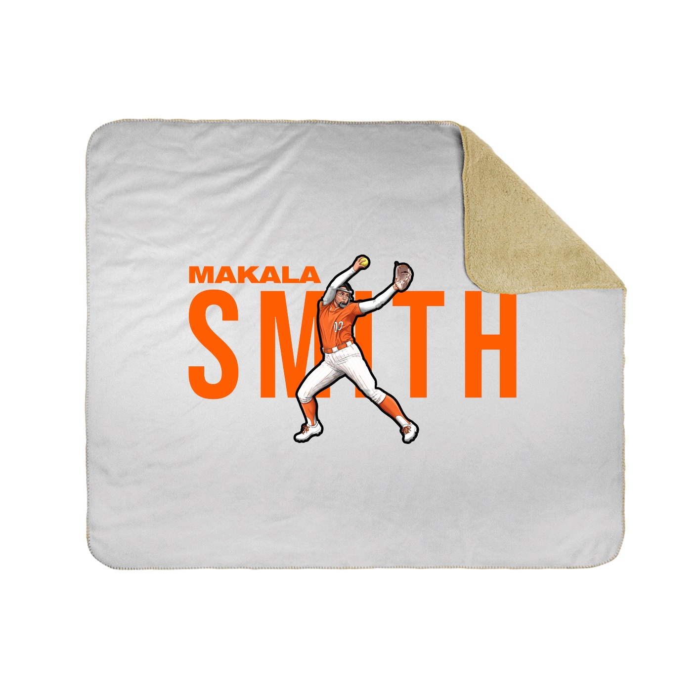 Throw Blanket — Player Name in White