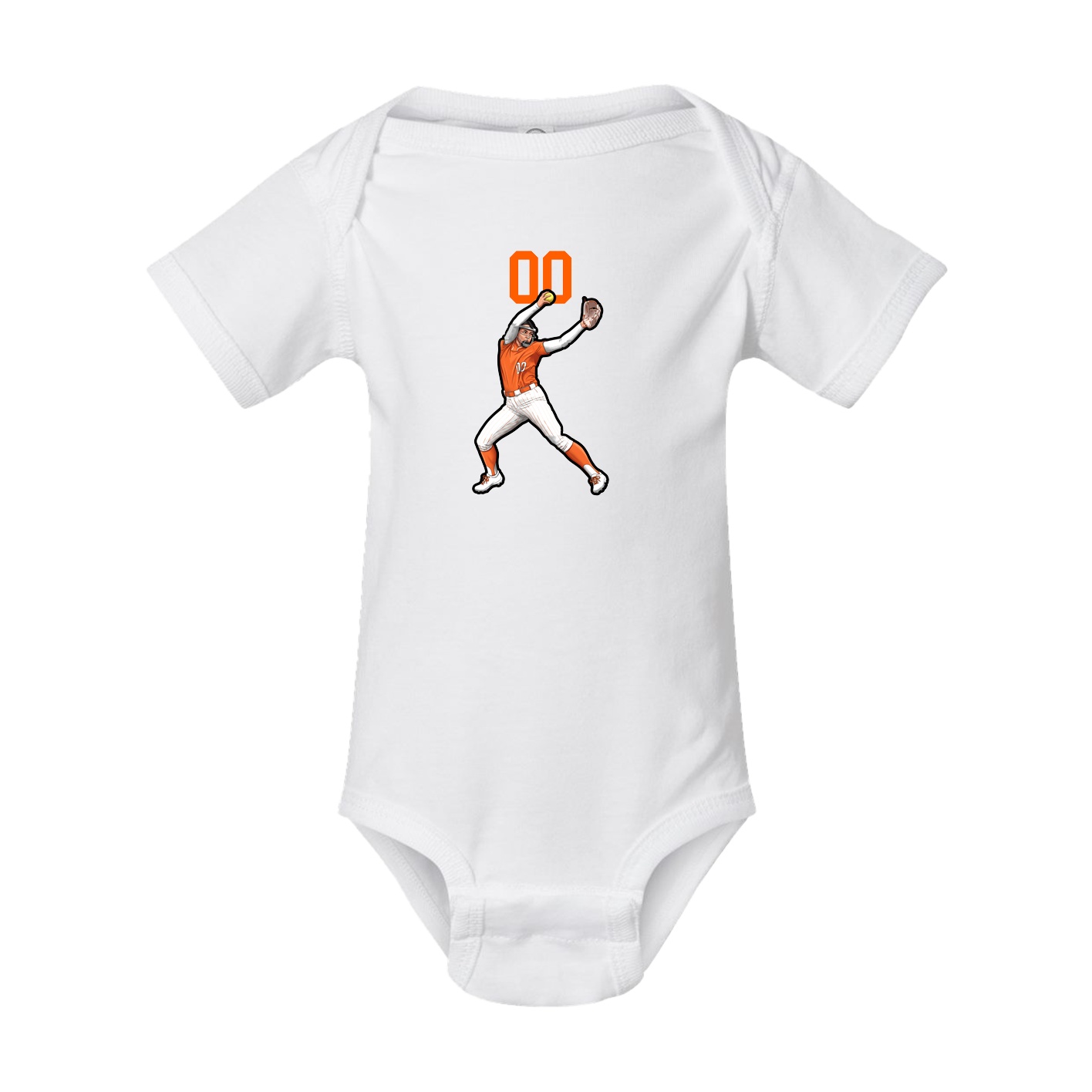 Baby Onesie — Number Top in White