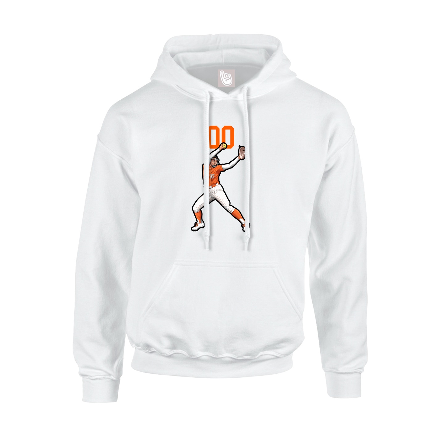Hoodie — Number Top in White