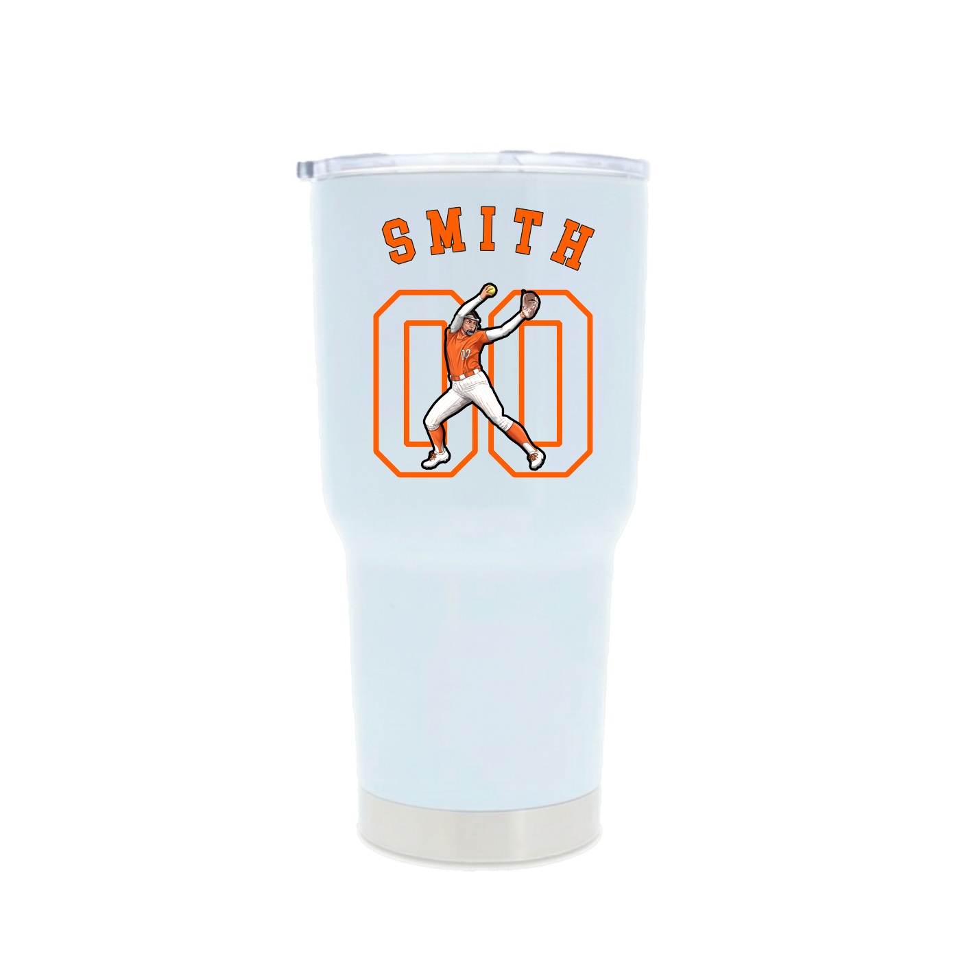 30oz Stainless Steel Tumbler — Shirsey Arch in White