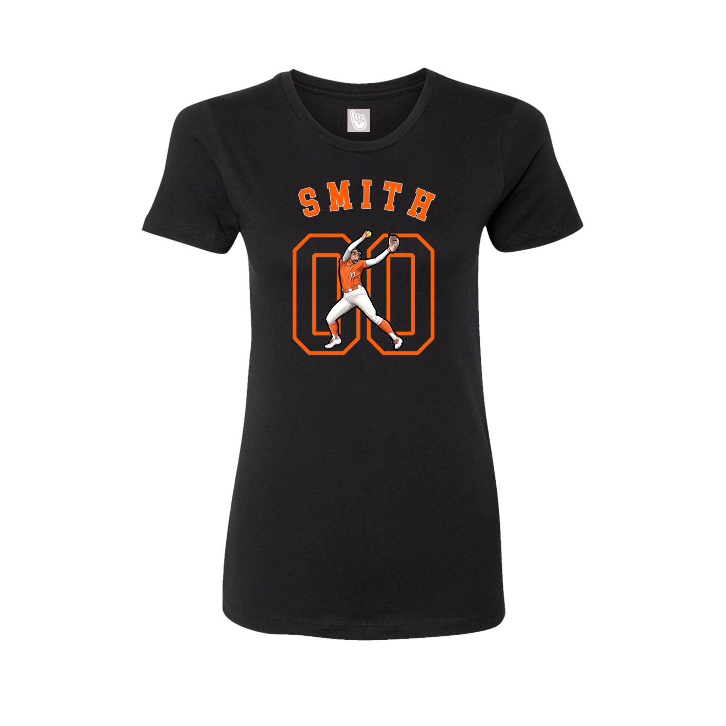 Fitted Women's Tee — Shirsey Arch in Black