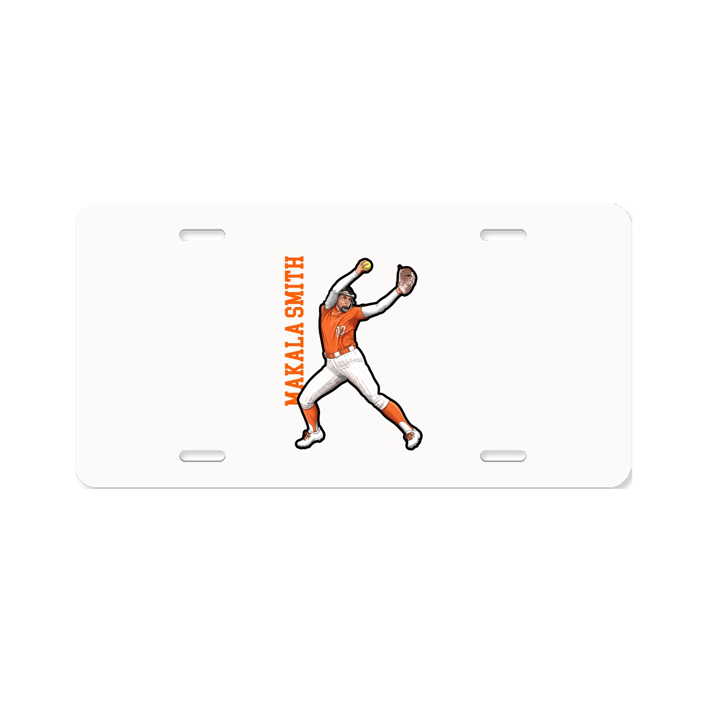 License Plate — Name Vertical in Classic