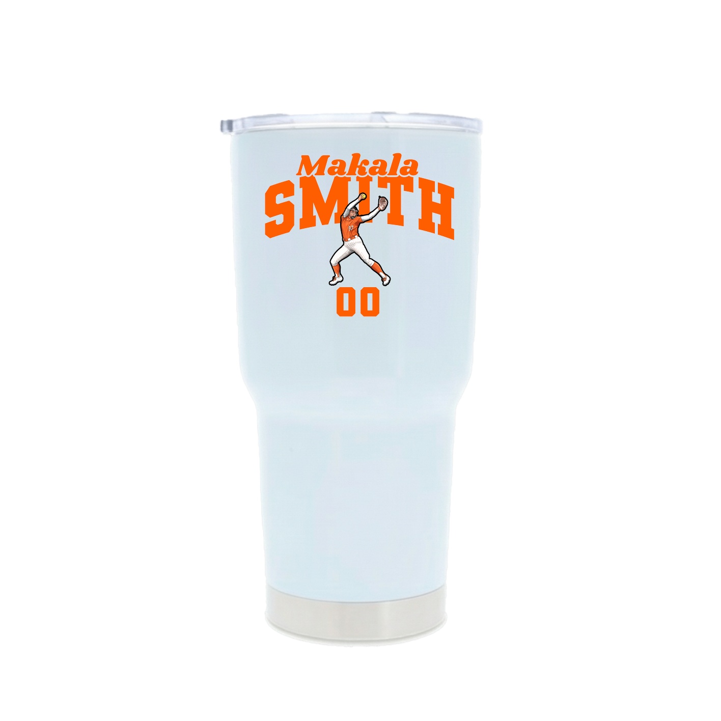30oz Stainless Steel Tumbler — Signature Arch in White