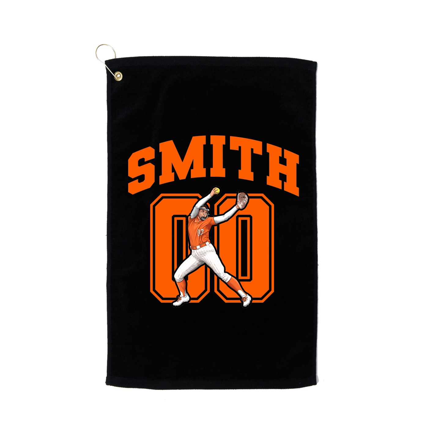 Golf Towel — Number in Black