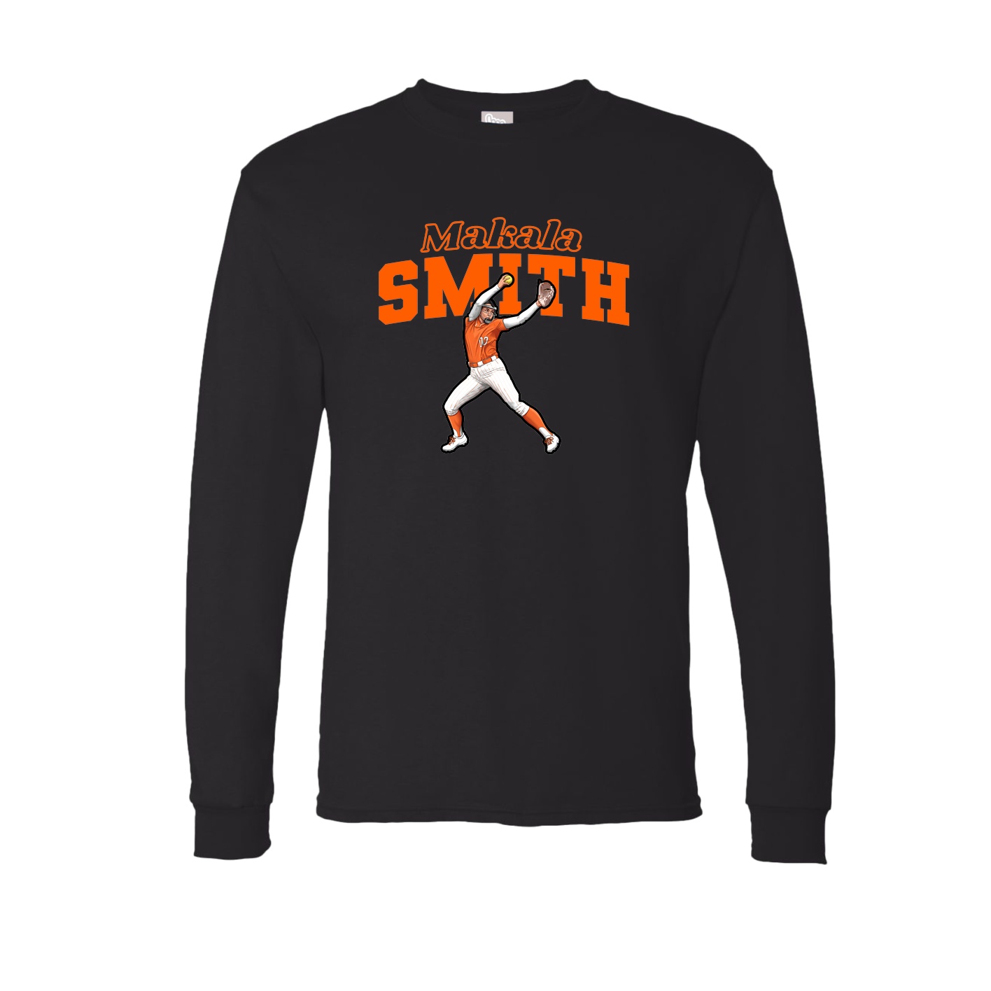 Long Sleeve Tee — Name Arch in Black