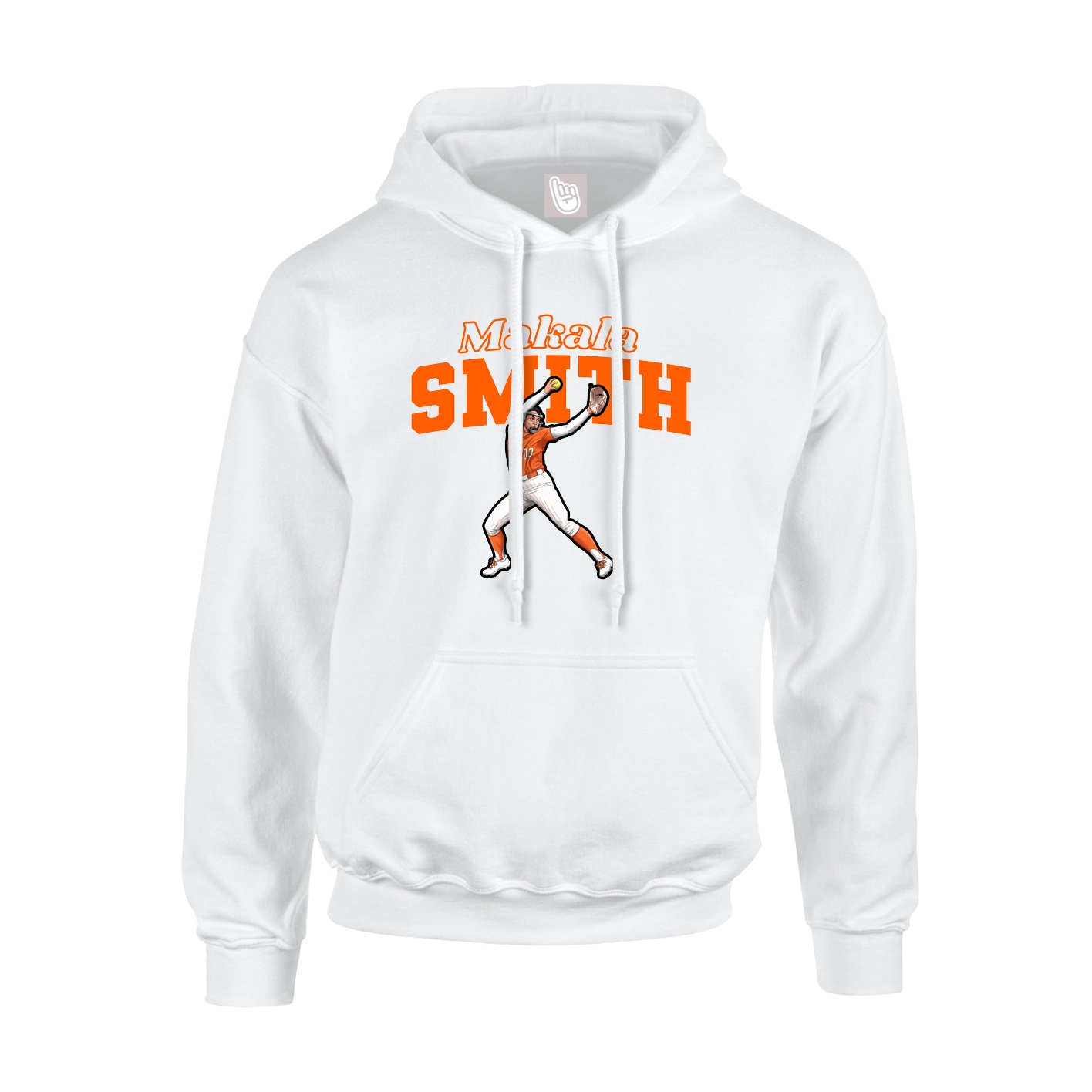 Hoodie — Name Arch in White