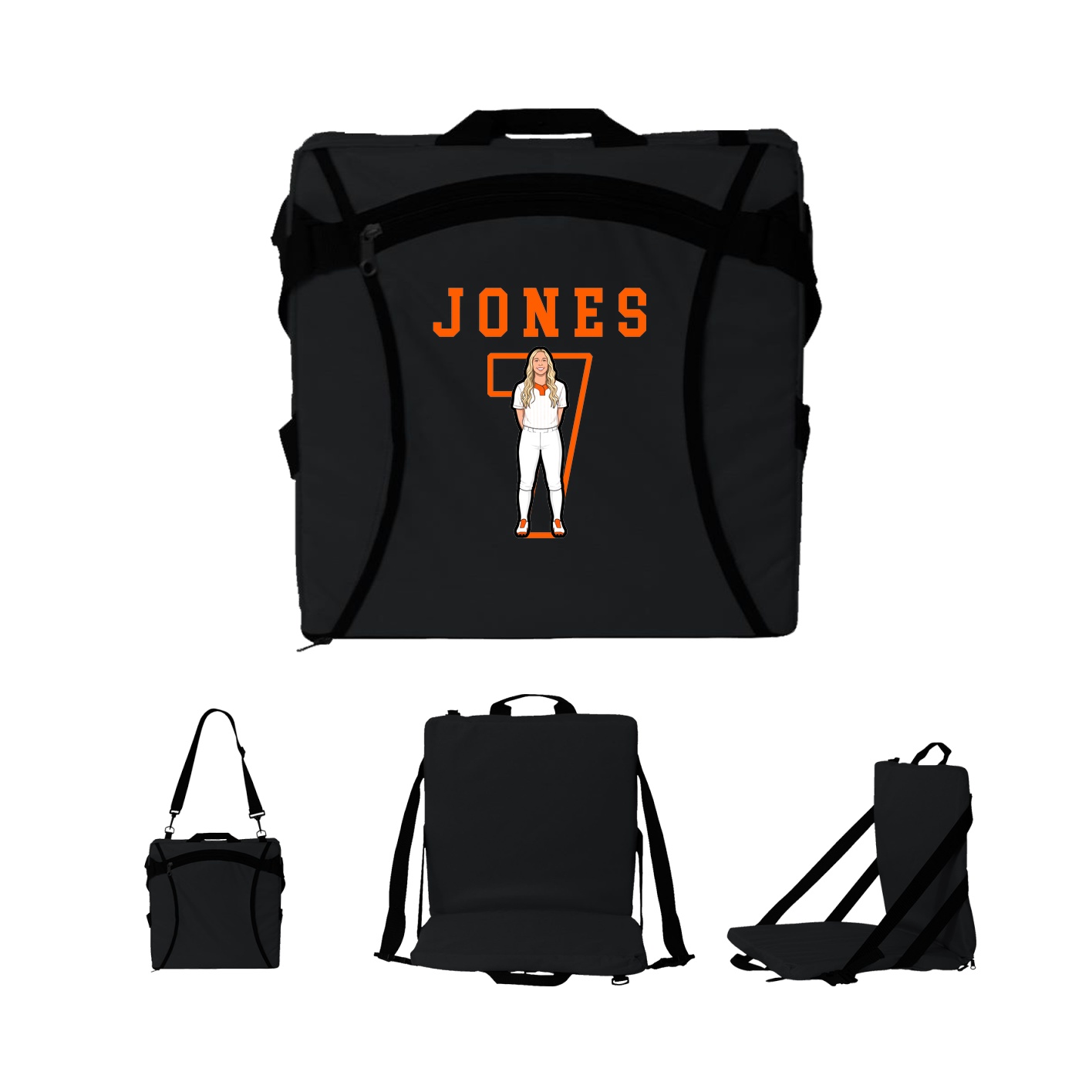 Folding Stadium Seat — Shirsey in Black