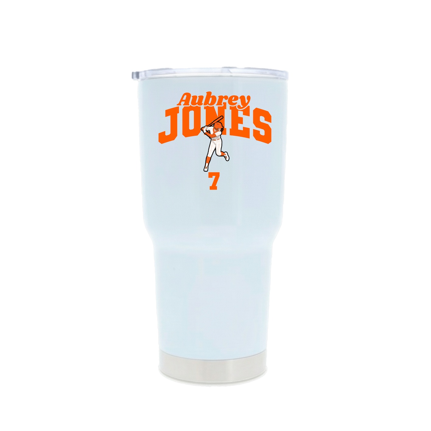 30oz Stainless Steel Tumbler — Signature Arch in White