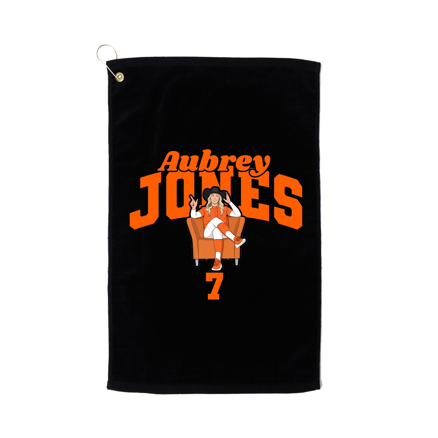 Golf Towel — Signature Arch in Black