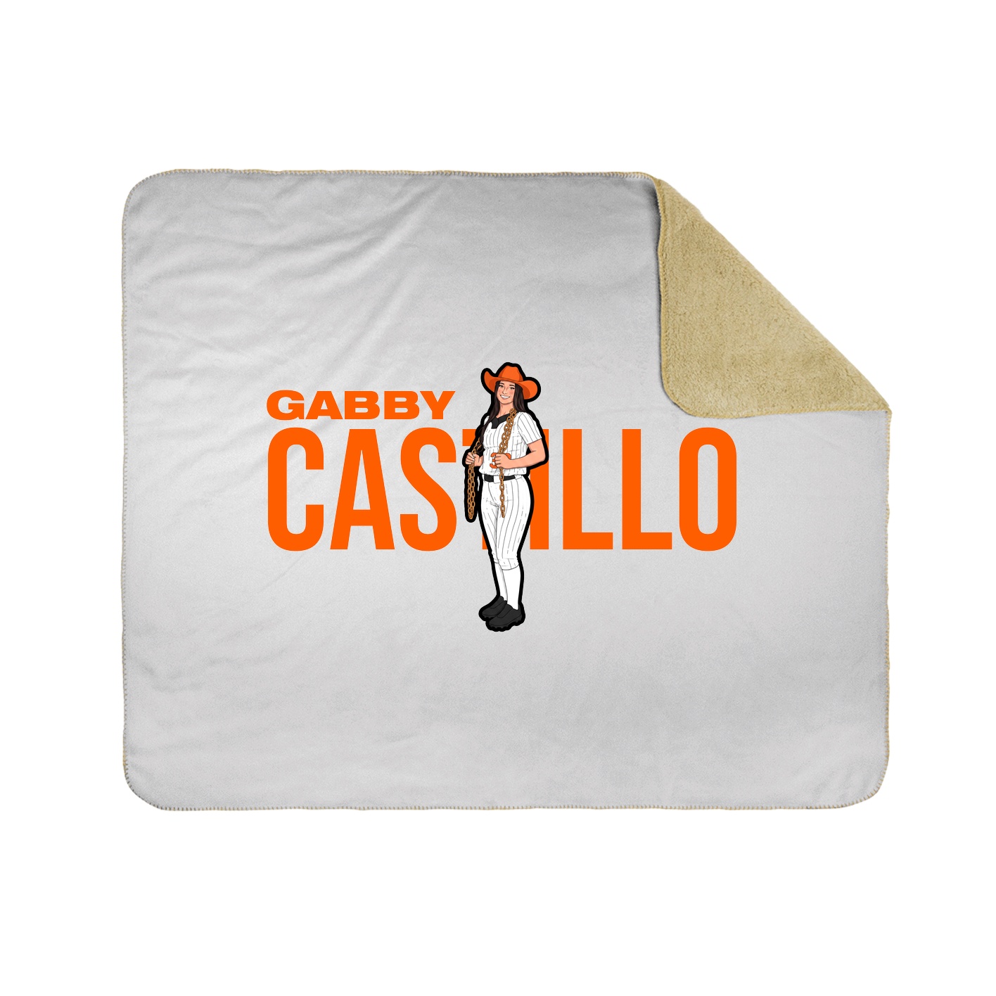 Throw Blanket — Player Name in White