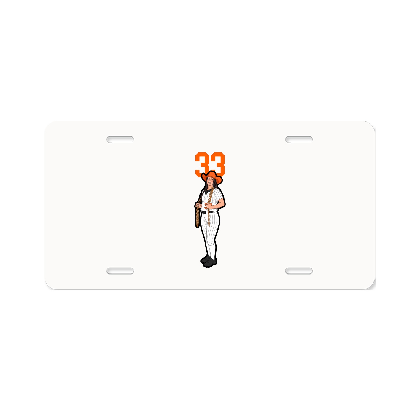 License Plate — Number Top in Classic