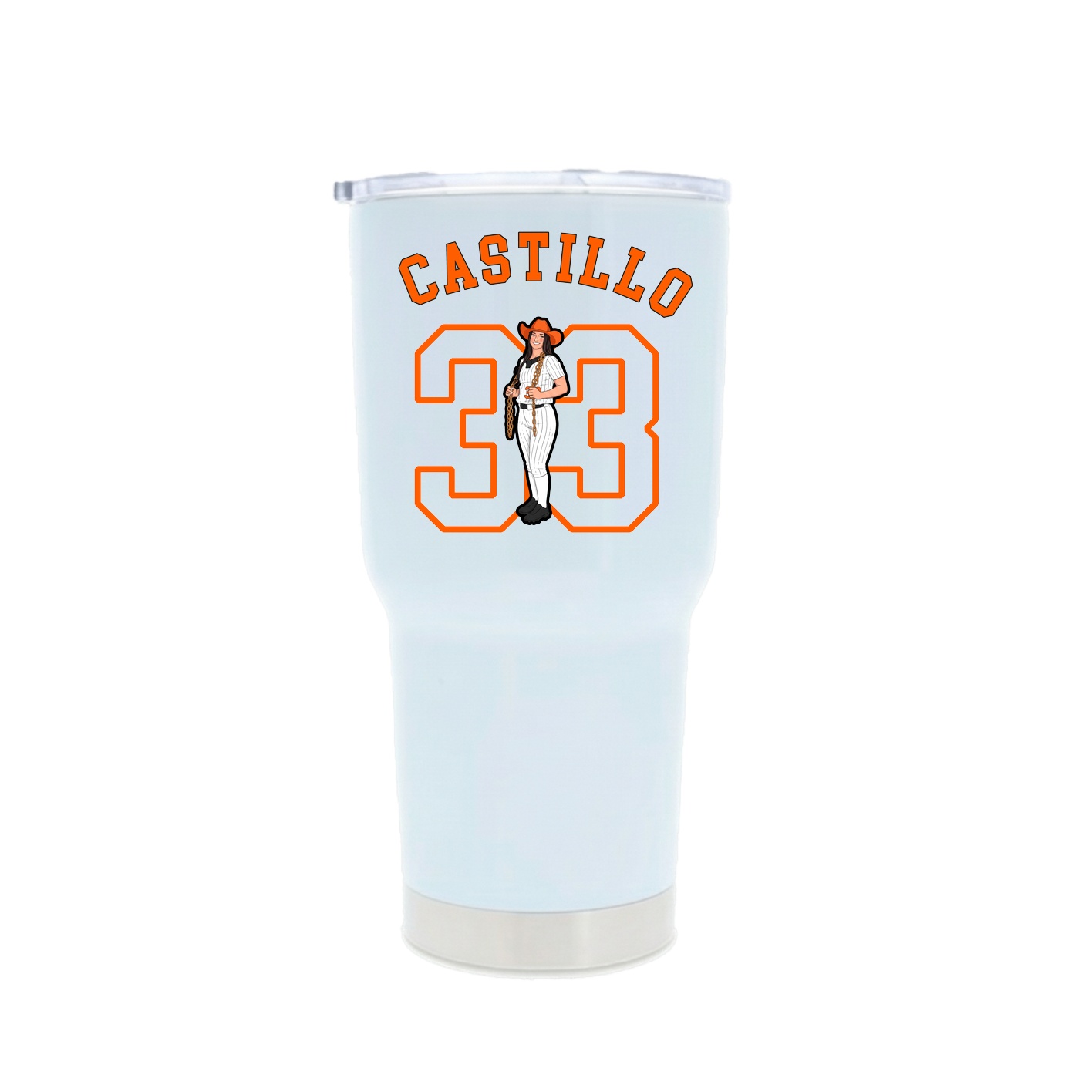 30oz Stainless Steel Tumbler — Shirsey Arch in White