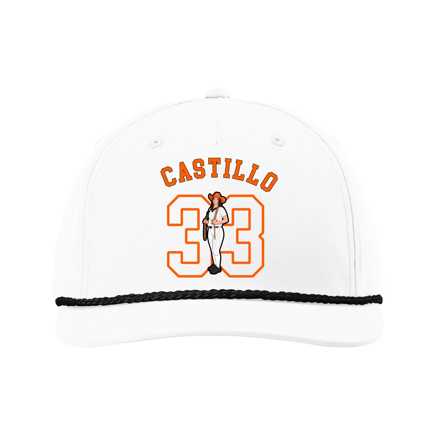 Five-Panel Classic Rope Cap — Shirsey Arch in White