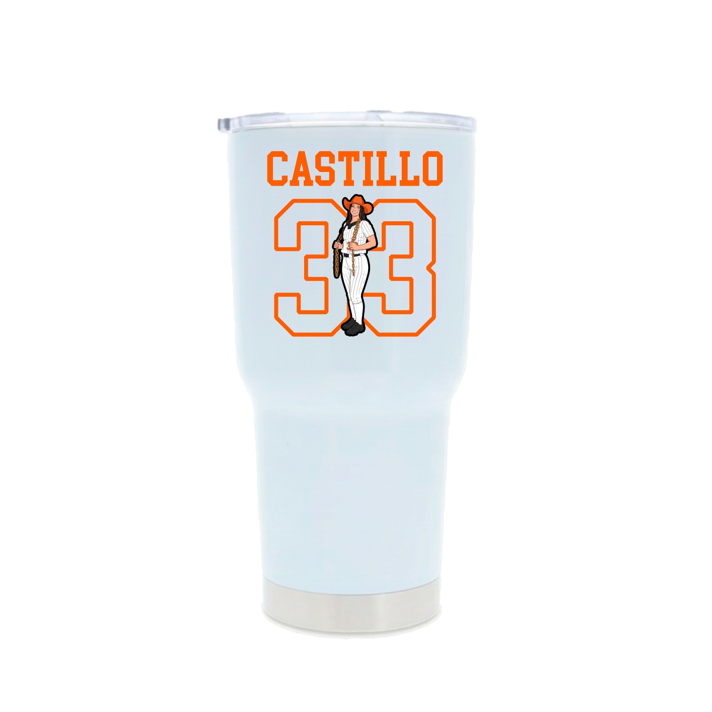 30oz Stainless Steel Tumbler — Shirsey in White