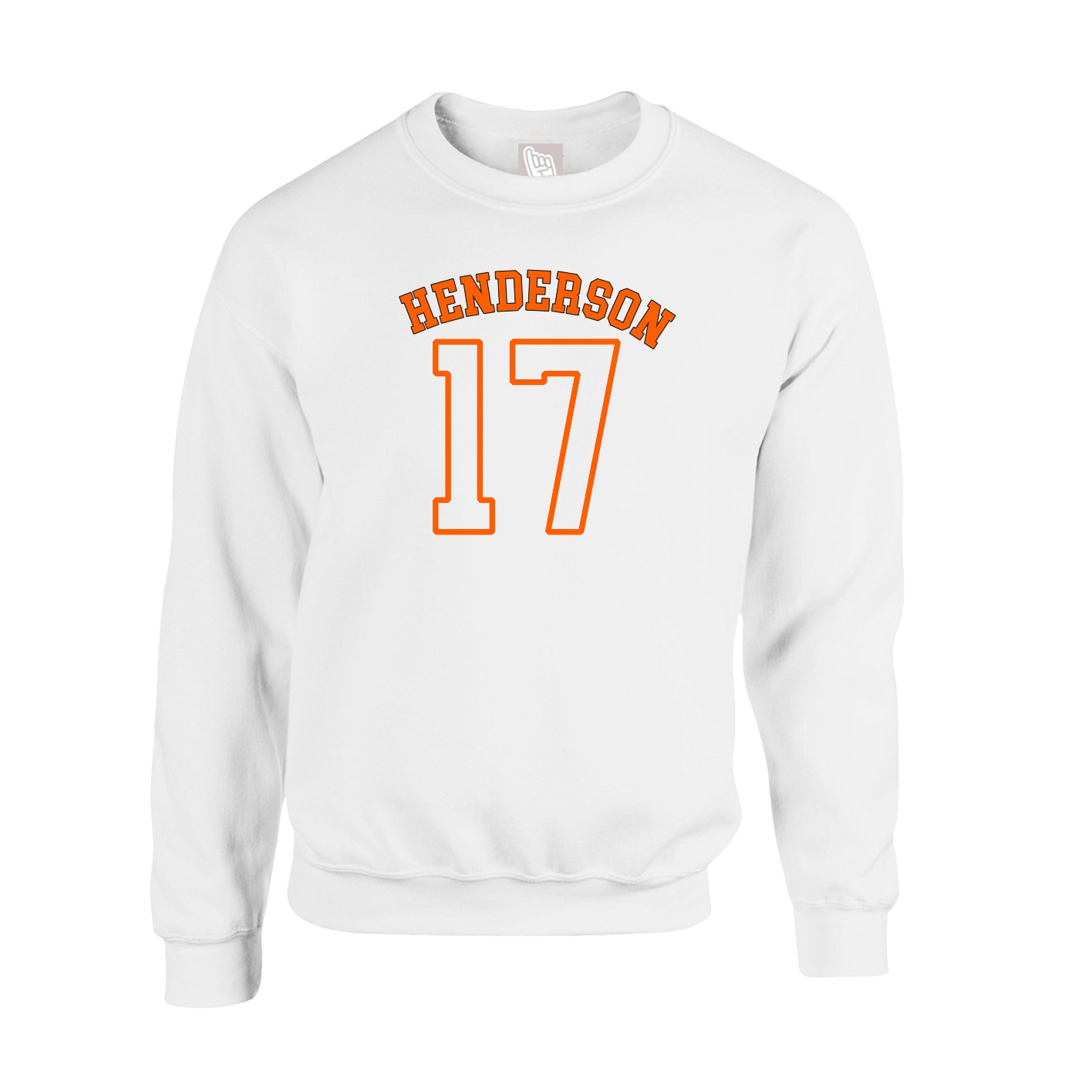 Fleece Crew — Shirsey Arch in White