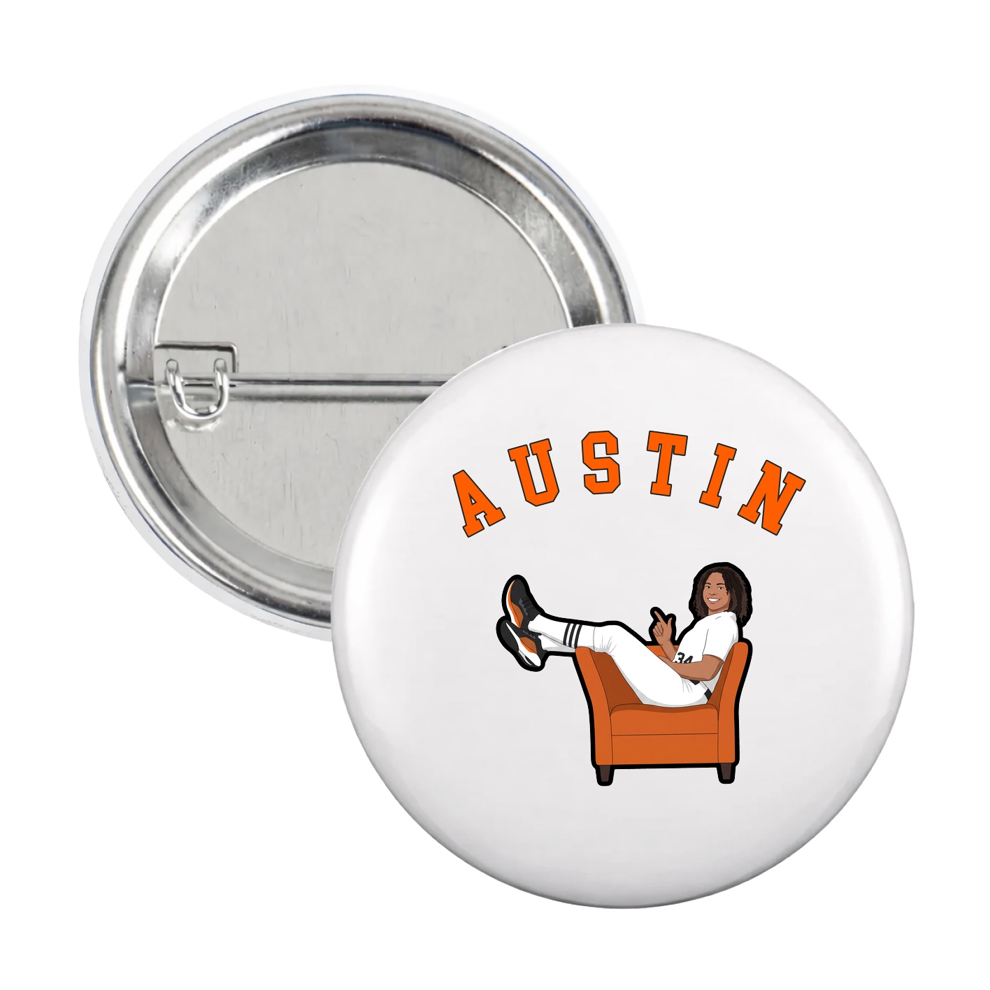 Game Day Button — Shirsey Arch in White